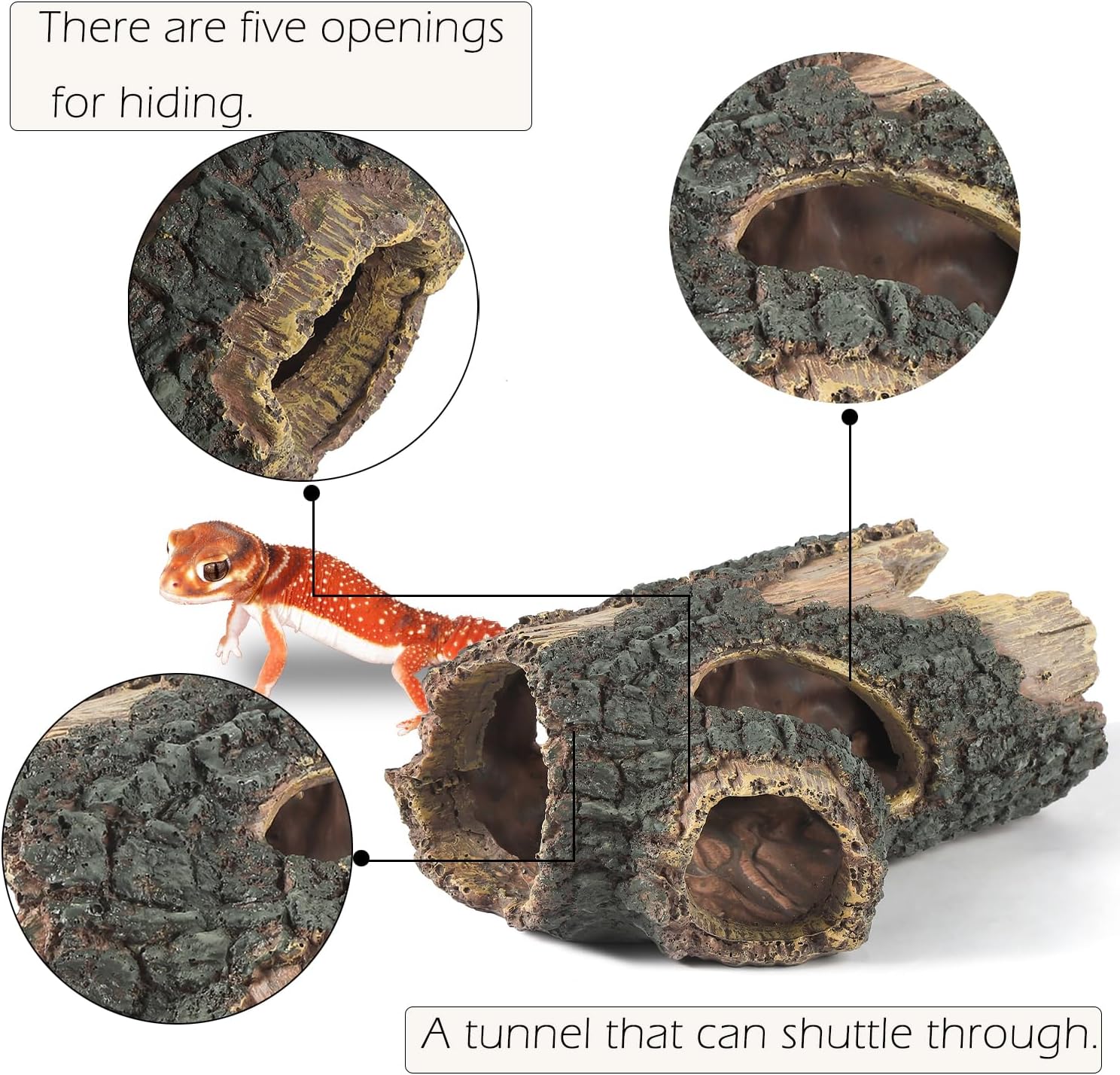 Decoraciones de madera para acuario, troncos falsos de resina, decoración de terrario, escondite de acuario para cuevas de peces, tortugas pequeñas,