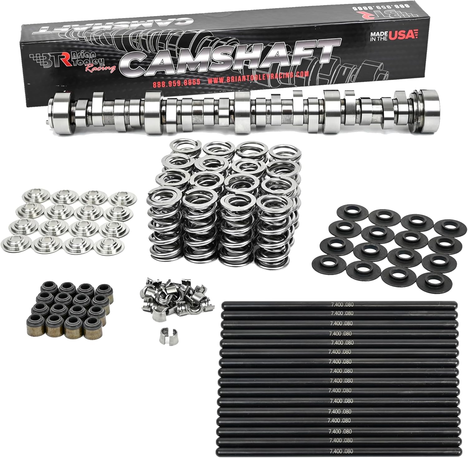 Brian Tooley Racing BTR LS1 Etapa 4 Árbol de levas de aspiración natural NA , resortes de válvula dobles LS (elevación de 0.660 pulgadas) con