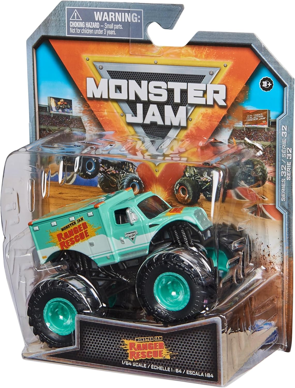 Monster Jam 2023 Spin Master 164 Serie de camiones fundidos a troquel 32 Everyday Heroes Ranger Rescue