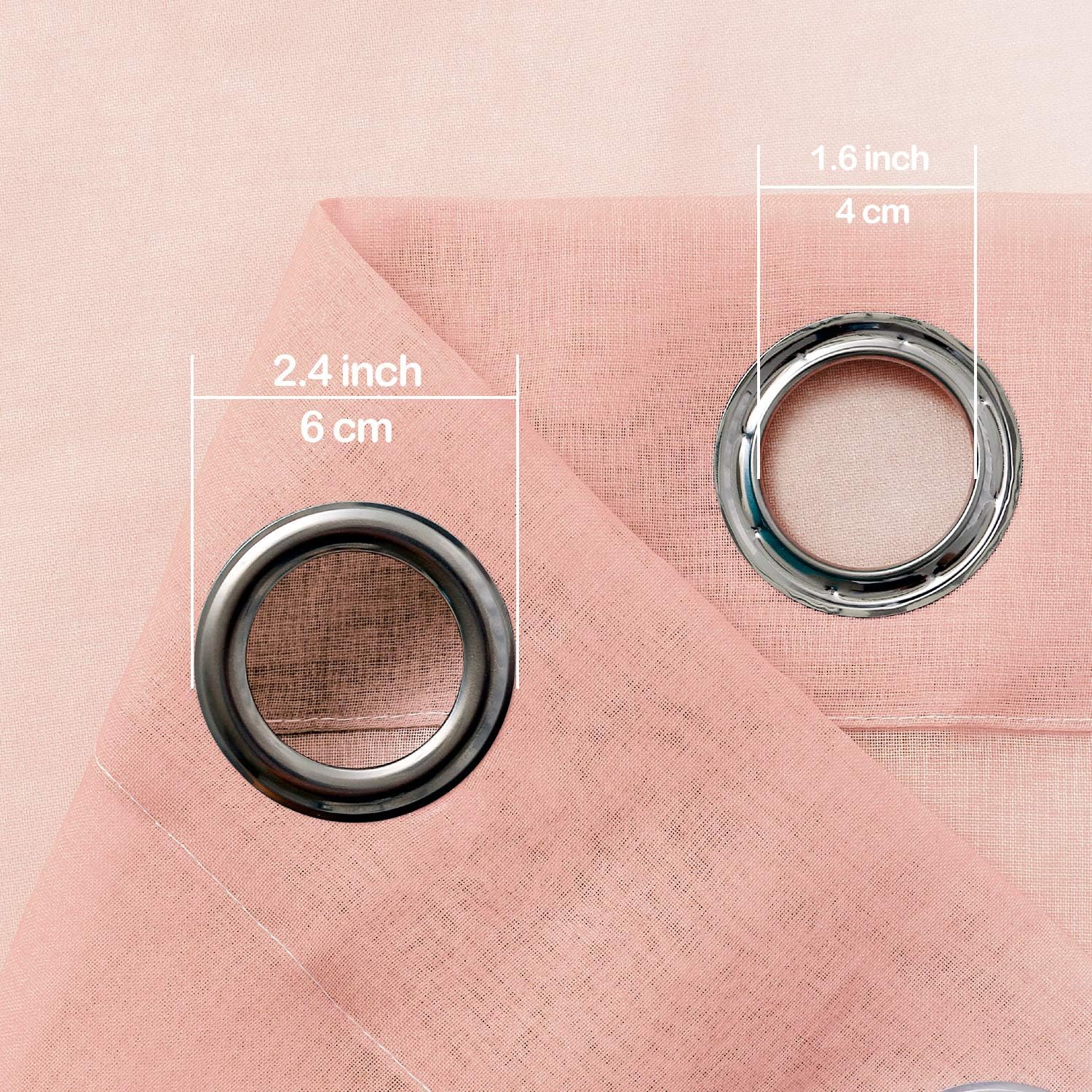 Hiasan Ombre Cortinas transparentes para sala de estar  Cortinas de gasa de lino sintético