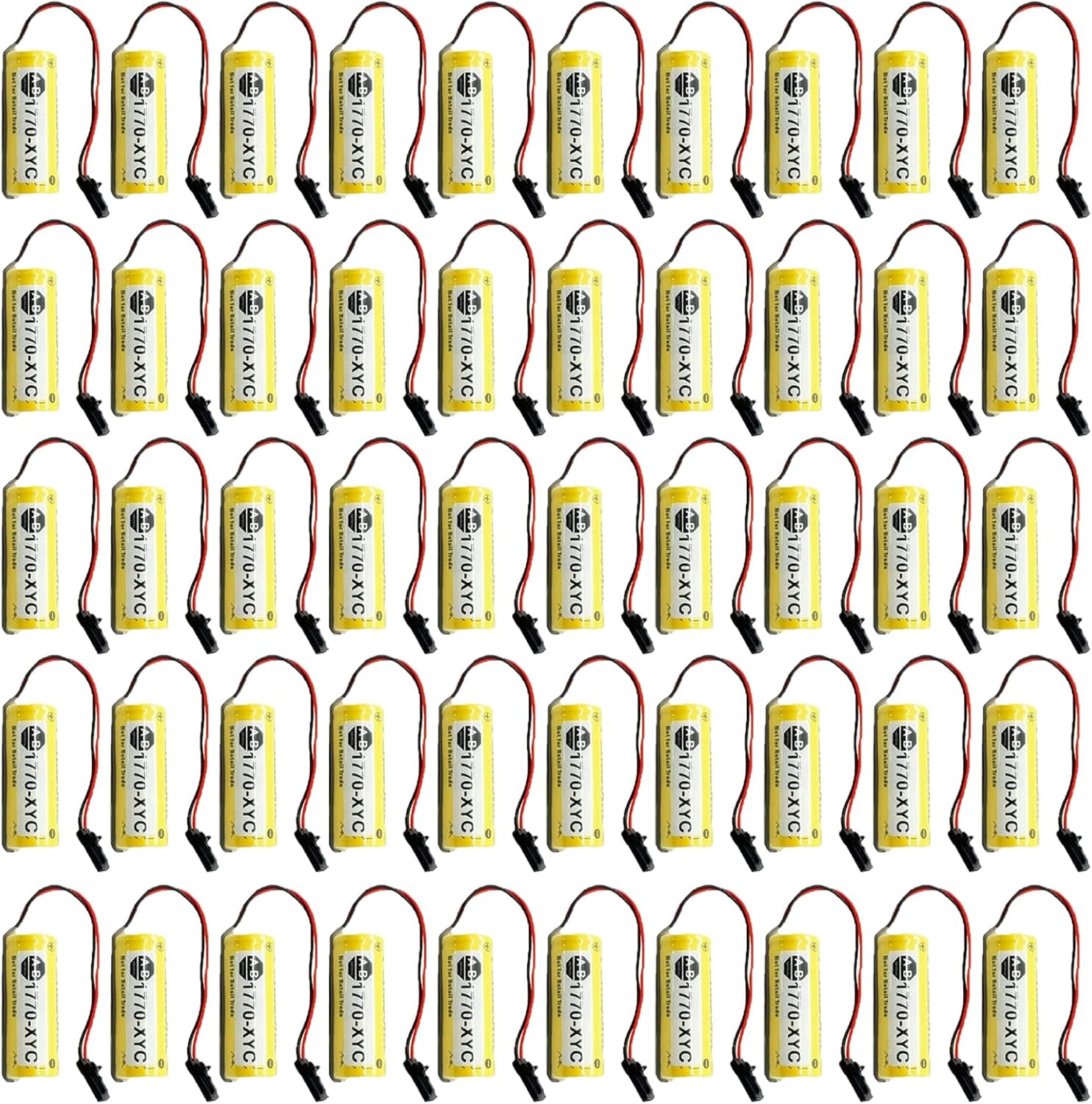 *(50-Pack) 1770-XYC Lithium Battery 3V 1800mAh Replacement for 1770-XYCA 1770-XYB 1756-BA1,for Allen Bradley 1770-XYC