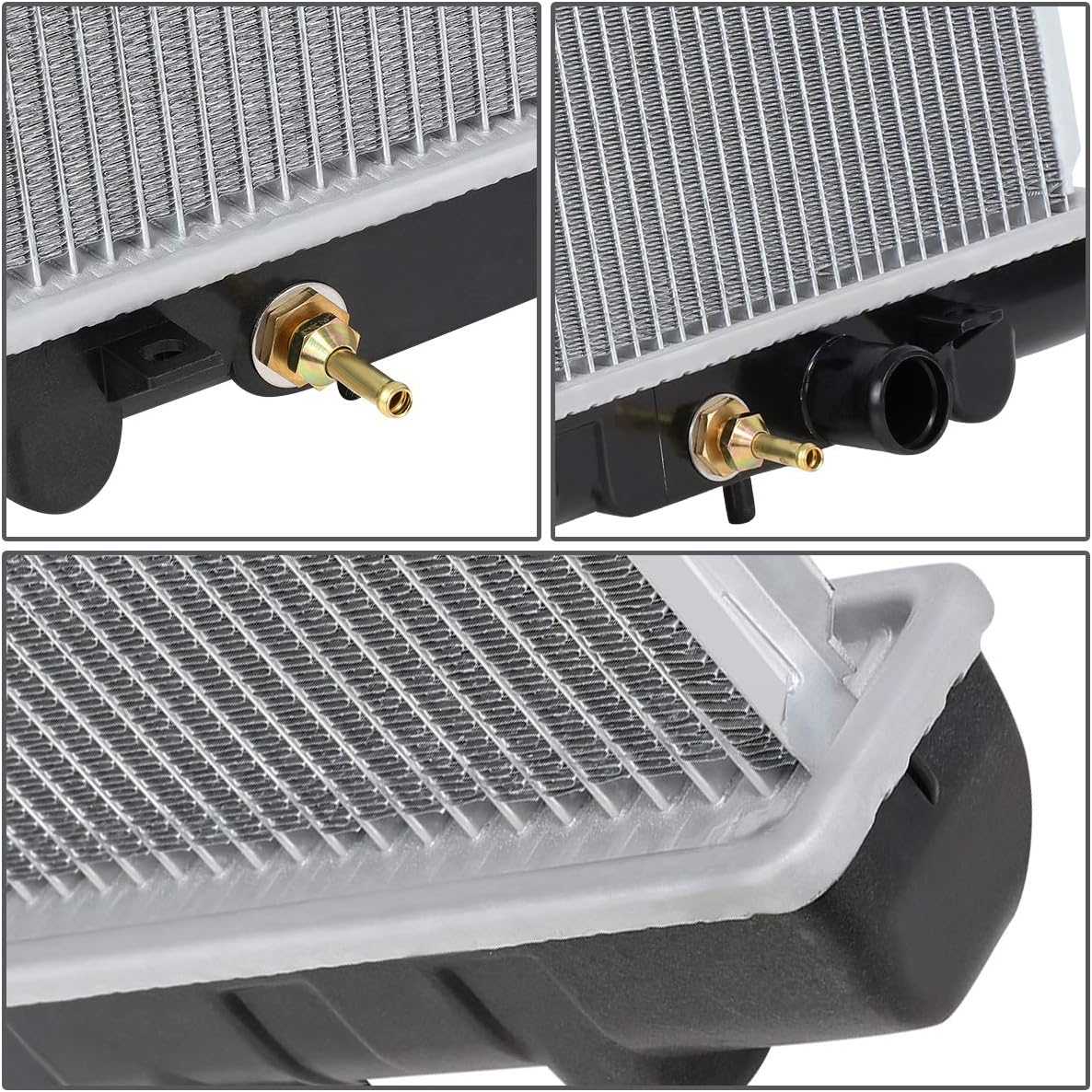 DNA Motoring OEM-RA-2215 Radiador de núcleo de aluminio completo estilo OE compatible con 98-04 FrontierXterra AT, 27-116 pulgadas de ancho x 17-12