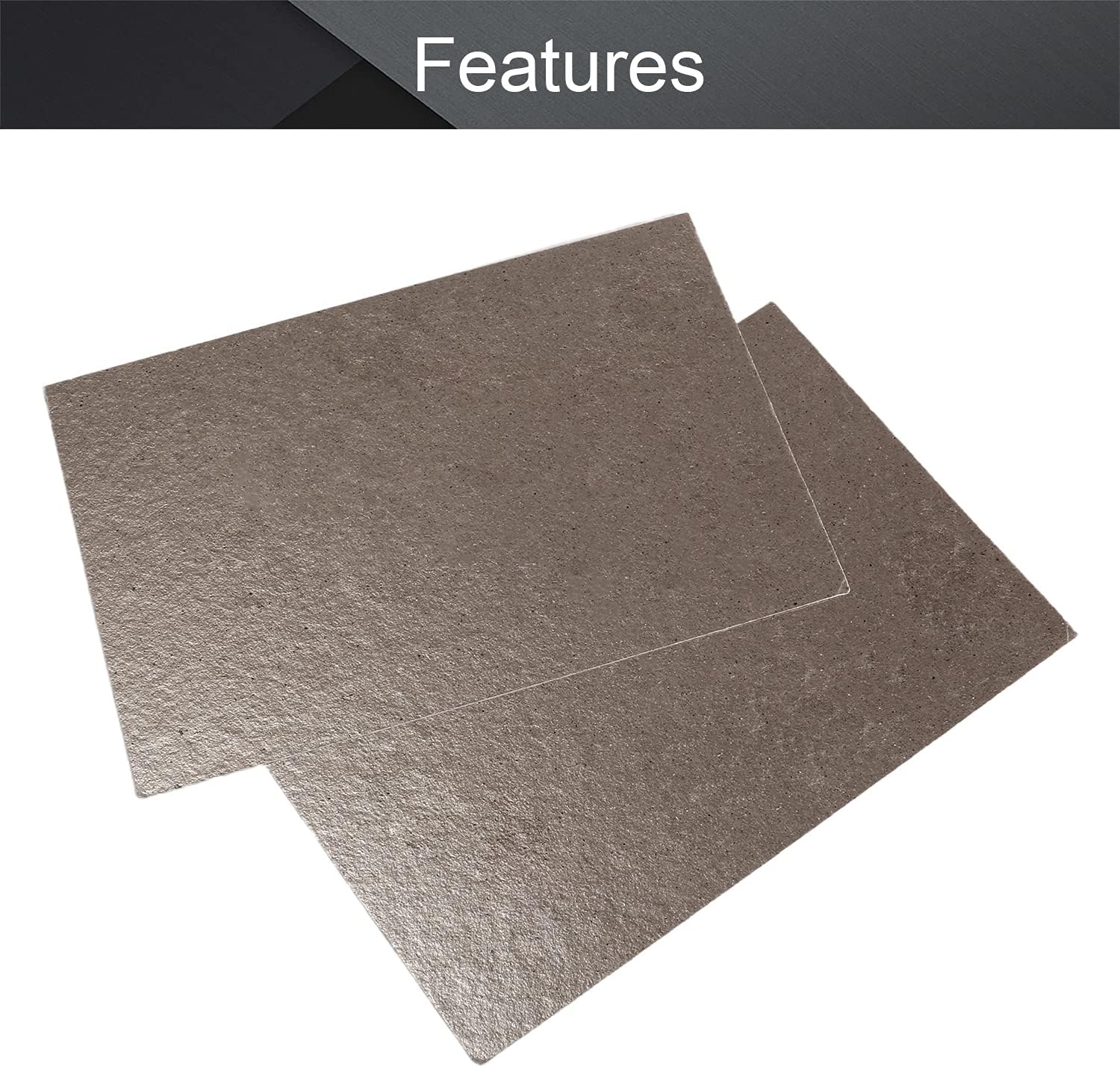 Fielect 2 piezas de cubierta de guía de ondas de microondas, 7.9 in x 11.8 in x 0.016 in, hojas de placas de mica para microondas, parte de