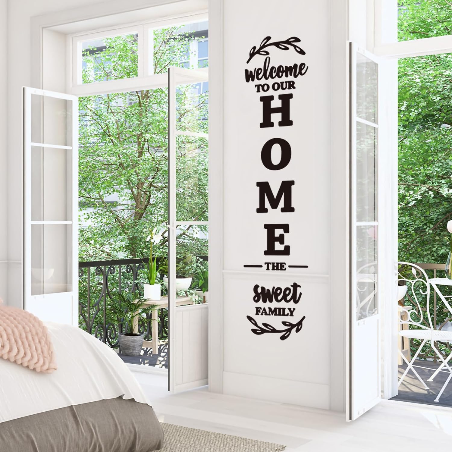 Home – Calcomanías de pared para espejo familiar, citas y letras, calcomanías de pared acrílicas, decoración de pared para sala de estar,