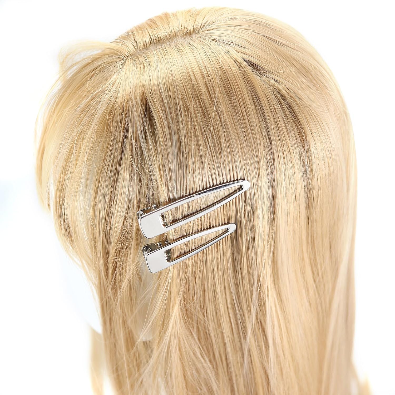 20 pinzas para el cabello de metal plateado para mujer, para cabello fino, pasadores antideslizantes para cabello grueso, pinzas de pelo con pico de