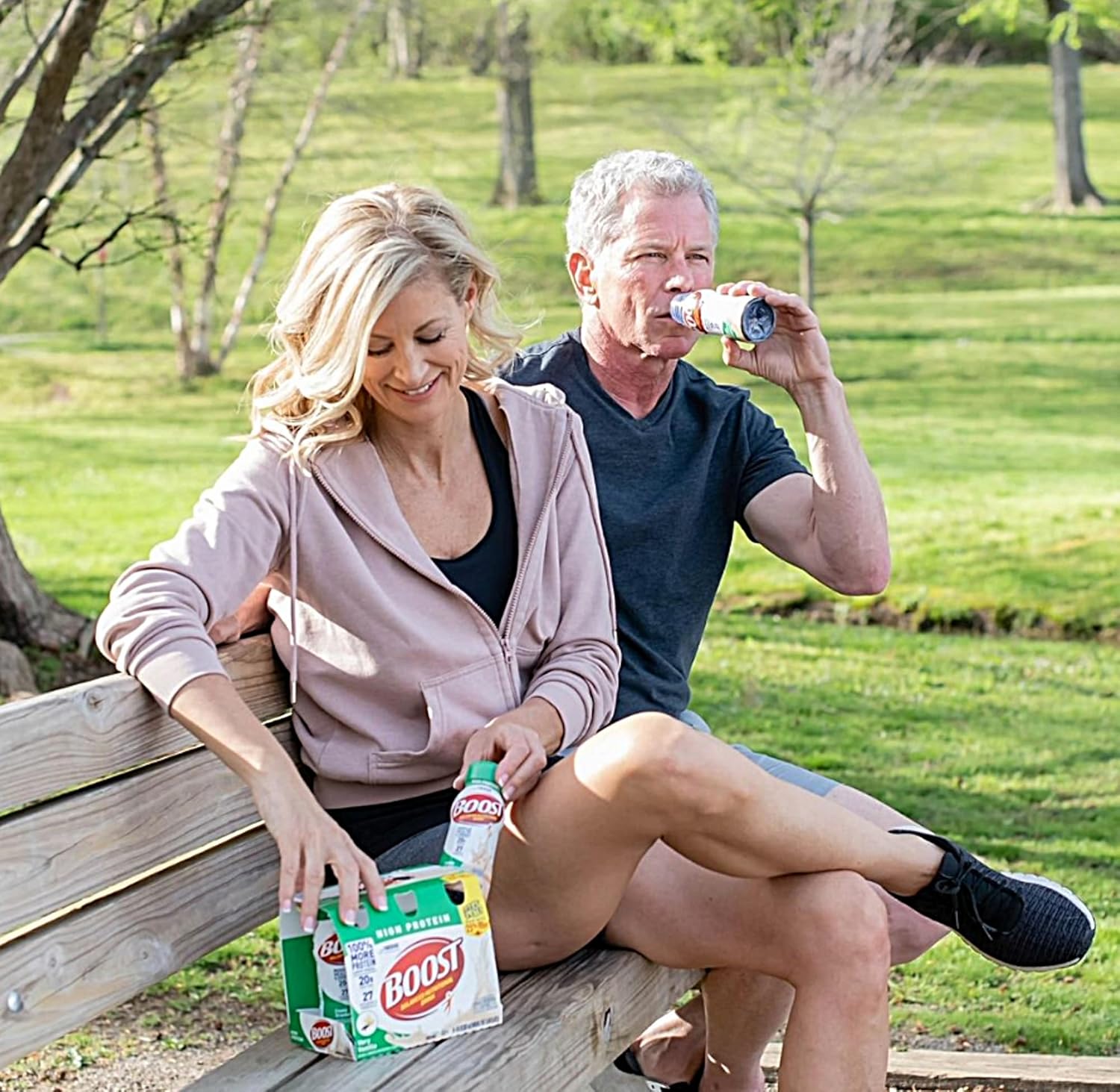 Boost Balanced – Variedad de batidos nutricionales  Alto en proteínas  Sabores de chocolate, fresa, vainilla  0.71 onzas de proteína, 27 vitaminas y