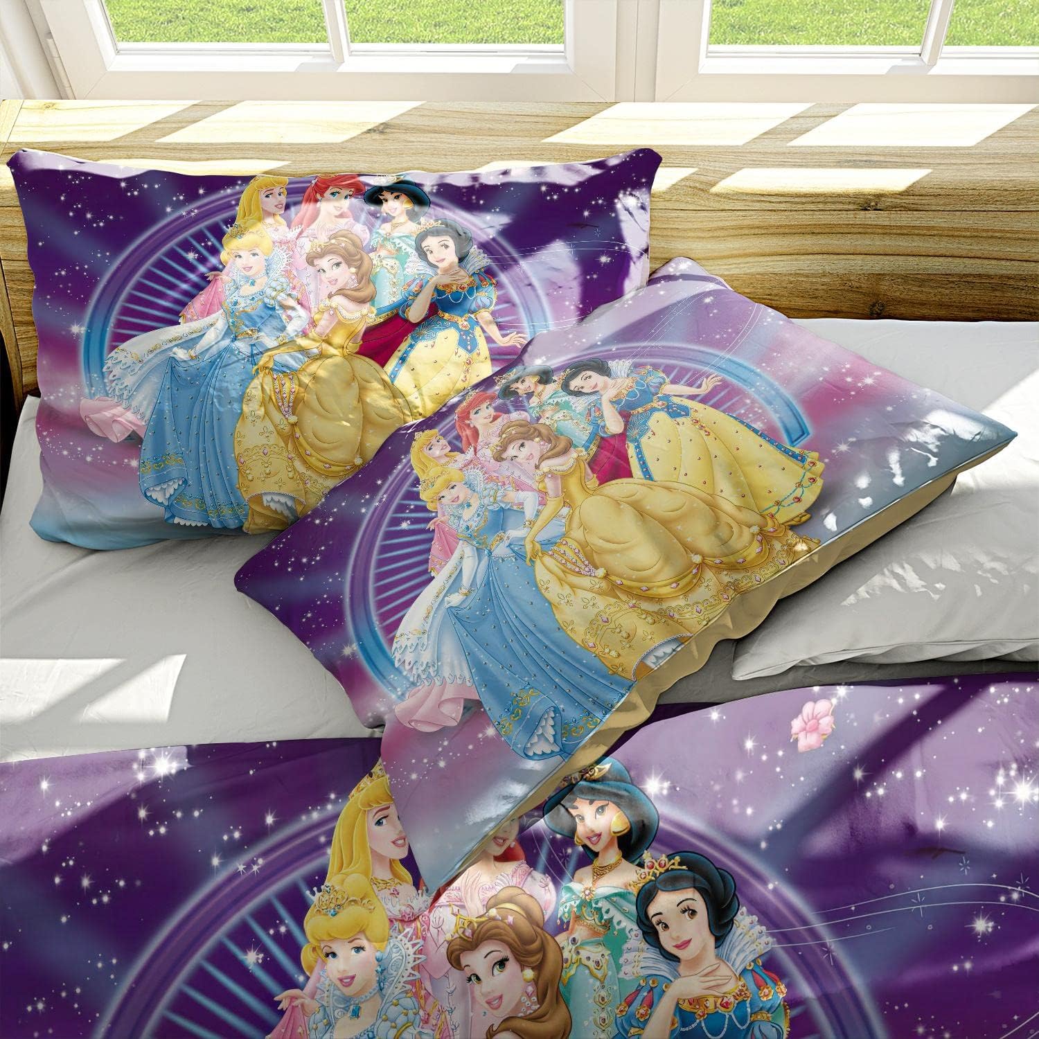 Dreamy Princess – Juego de funda de edredón de 3 piezas con temática de princesa, perfecto para dormitorios de ensueño de niñas (estilo 4, tamaño