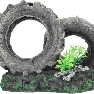 DOITOOL Decoraciones de neumáticos de acuario, decoraciones de neumáticos de resina, adorno de neumático de pecera, decoración de acuario DOITOOL Decoraciones de neumáticos de acuario, decoraciones de neumáticos de resina, adorno de neumático de pecera, decoración de acuario