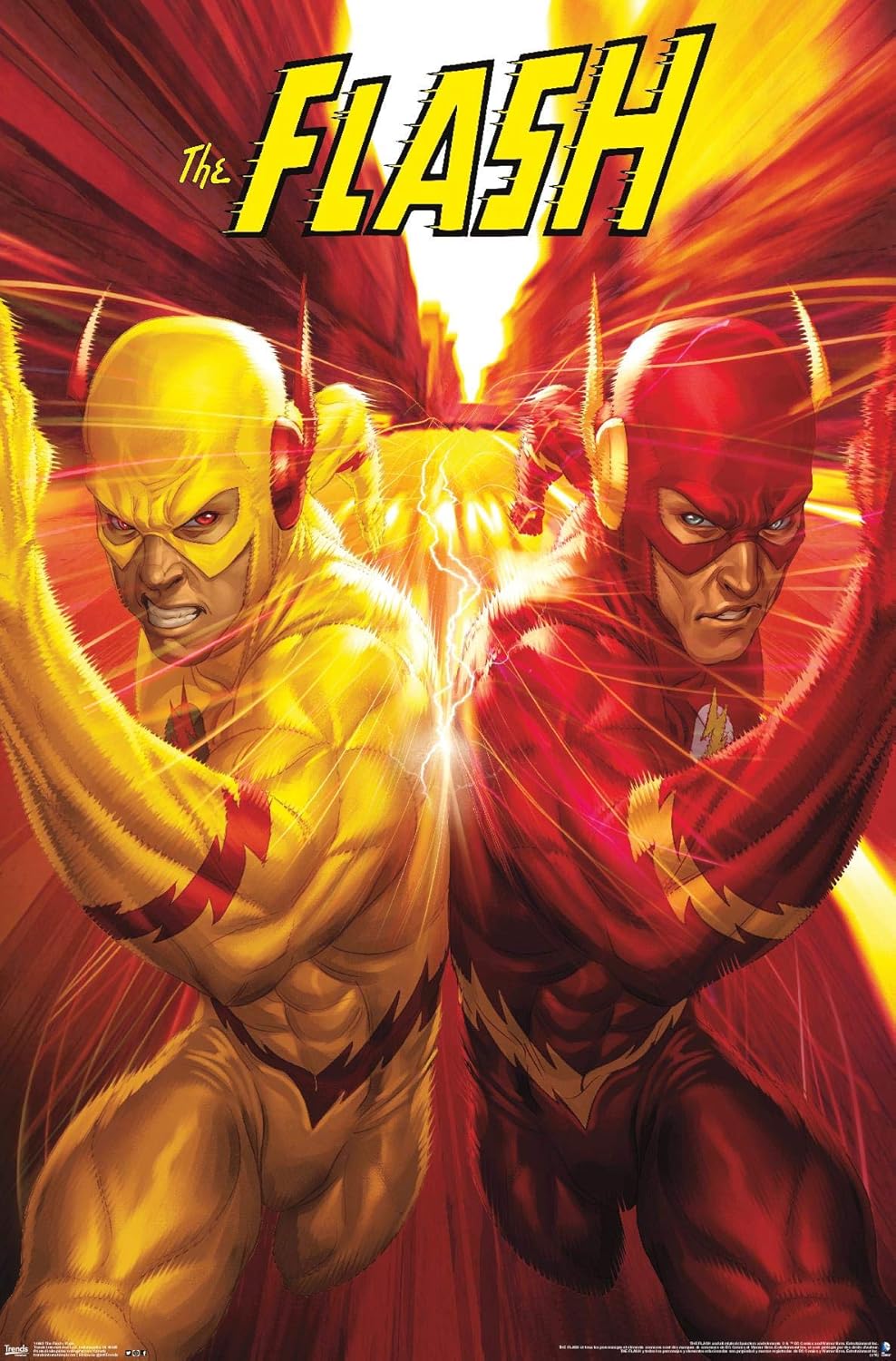Trends International DC Comics – The Flash and The Reverse Flash – Póster de pared de carrera, 14.725 x 22.375 pulgadas, versión premium sin marco