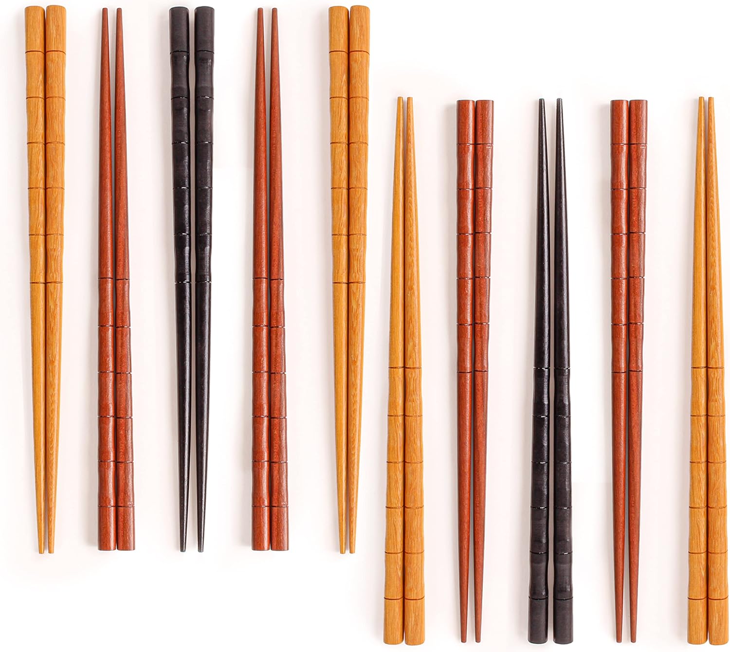BergHOFF 10 pares de palillos de bambú de 10 pulgadas, uso en interiores y exteriores, ligeros, ecológicos