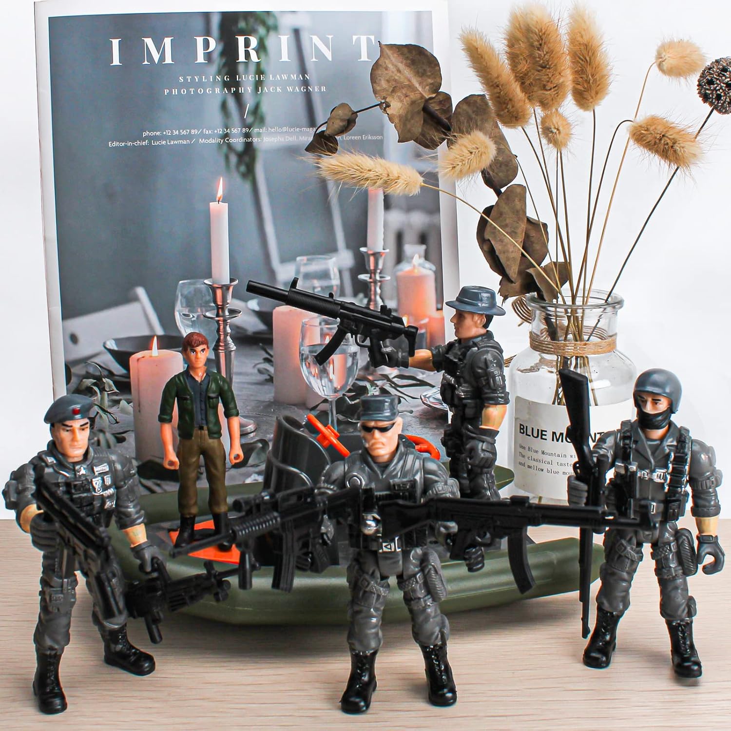 6 piezas de juguetes submarinos del ejército para niños soldados, figuras de acción para niños, soldados de juguete del ejército, figuras para niños