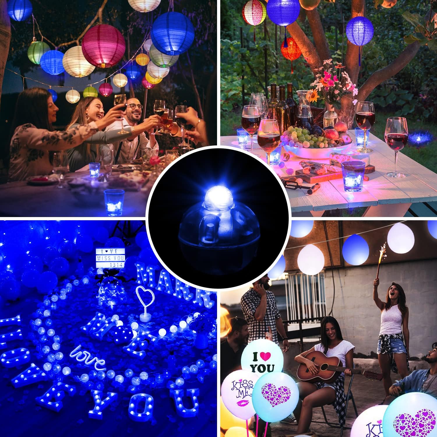 150 luces LED redondas para globos, luces de globo de bola de largo tiempo de espera para farol de papel, luz de globo, decoración de fiesta, boda,