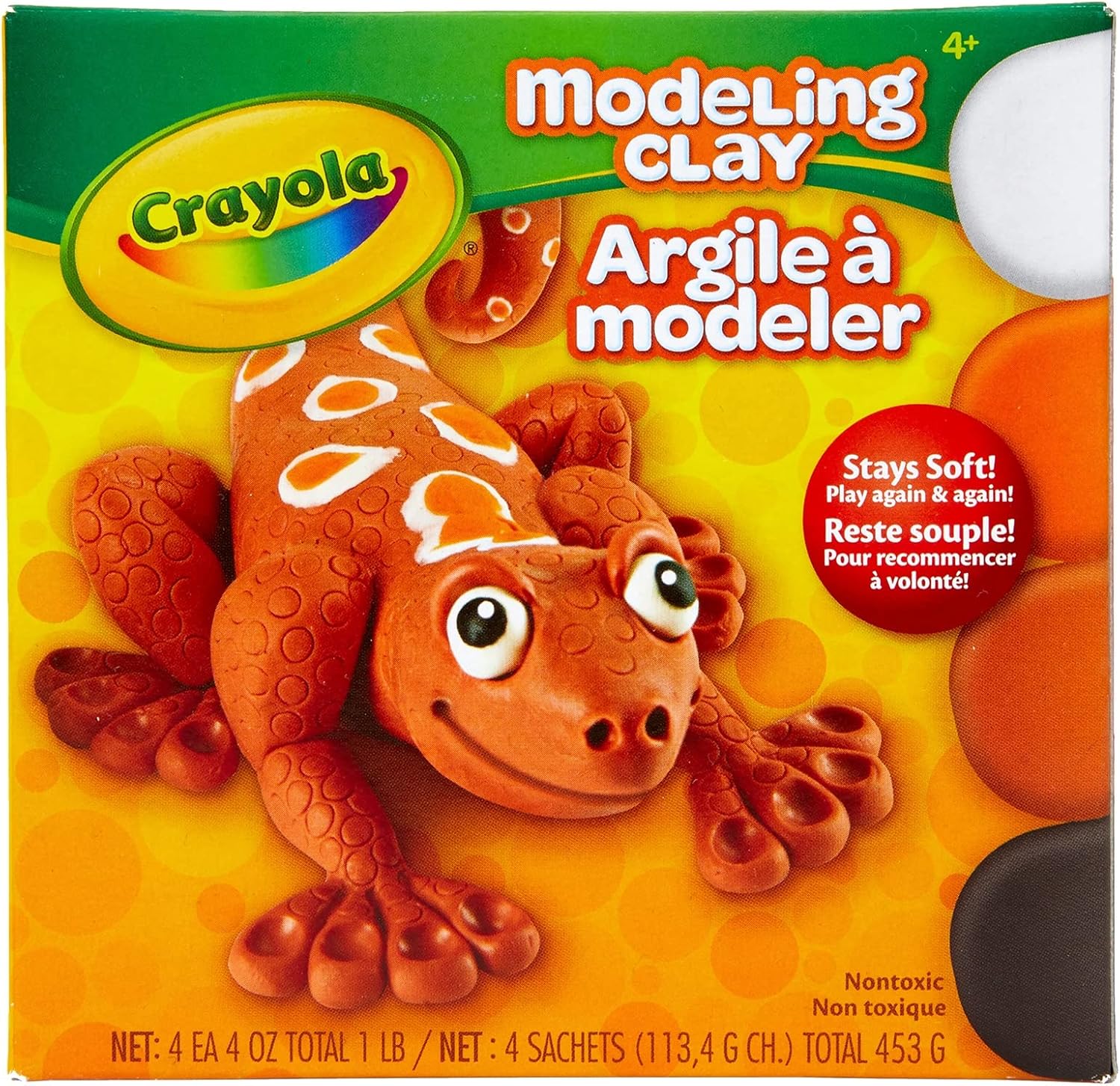 Crayola Arcilla para modelar, no seca, colores surtidos, 1 libra