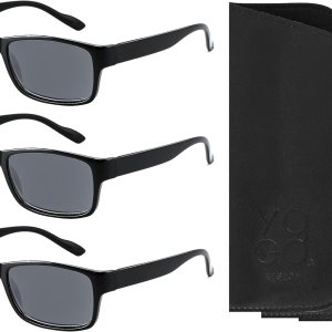 Yogo Vision Lentes de sol de lectura tintados UV400 para hombres y mujeres, paquete de 3 unidades Yogo Vision Lentes de sol de lectura tintados UV400 para hombres y mujeres, paquete de 3 unidades