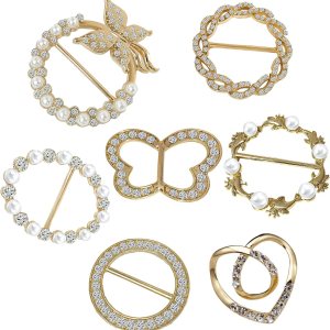 Juego de 7 hebillas de camiseta para mujer, anillo de bufanda, hebillas de cinturón para mujer, hebillas redondas para bufanda, clips para camisetas Juego de 7 hebillas de camiseta para mujer, anillo de bufanda, hebillas de cinturón para mujer, hebillas redondas para bufanda, clips para camisetas