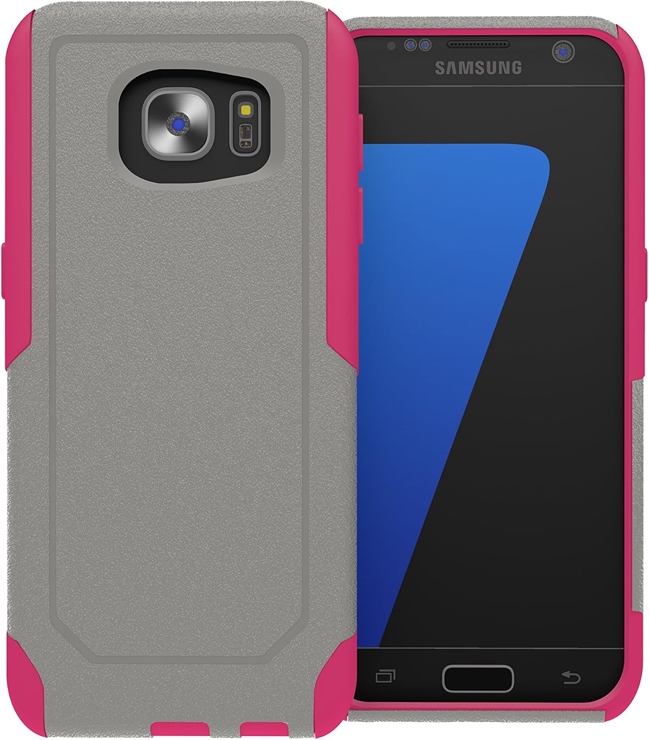 ToughBox Funda para Galaxy S7 Edge, serie Commute a prueba de golpes delgada resistente Gris  Rosa para Samsung Galaxy S7 Edge compatible con