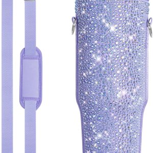 Bolsa de transporte para botella de agua Stanley Quencher H2.0 y Adventure, vaso de 40 onzas con asa, soporte para botella de agua de neopreno con Bolsa de transporte para botella de agua Stanley Quencher H2.0 y Adventure, vaso de 40 onzas con asa, soporte para botella de agua de neopreno con