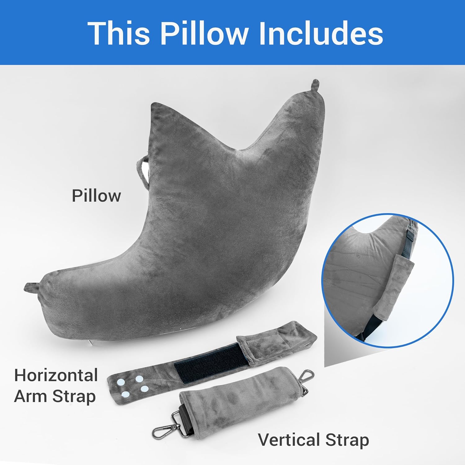 Zomaple Almohada de cirugía de hombro para aliviar el dolor de hombro Almohada de puño giratorio súper suave para comodidad posoperatoria, apoyo y