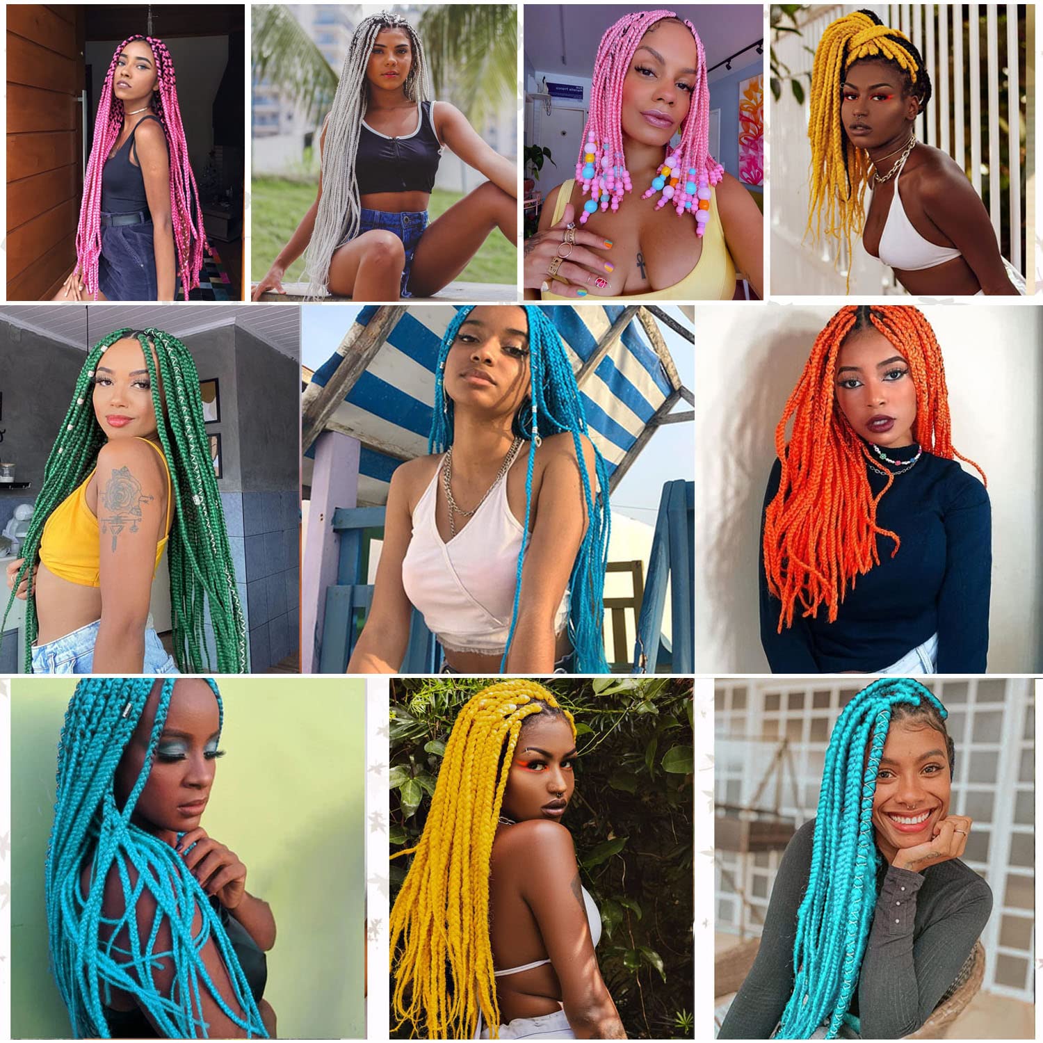 Leeven Cabello trenzado preestirado de 30 pulgadas, paquete de 2 extensiones de cabello trenzado naranja preestirado sin picazón, trenzas trenzadas