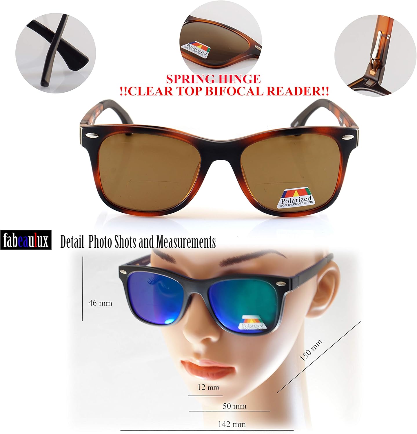 FBL P021 – Lentes de sol polarizados con cierre magnético para hombre