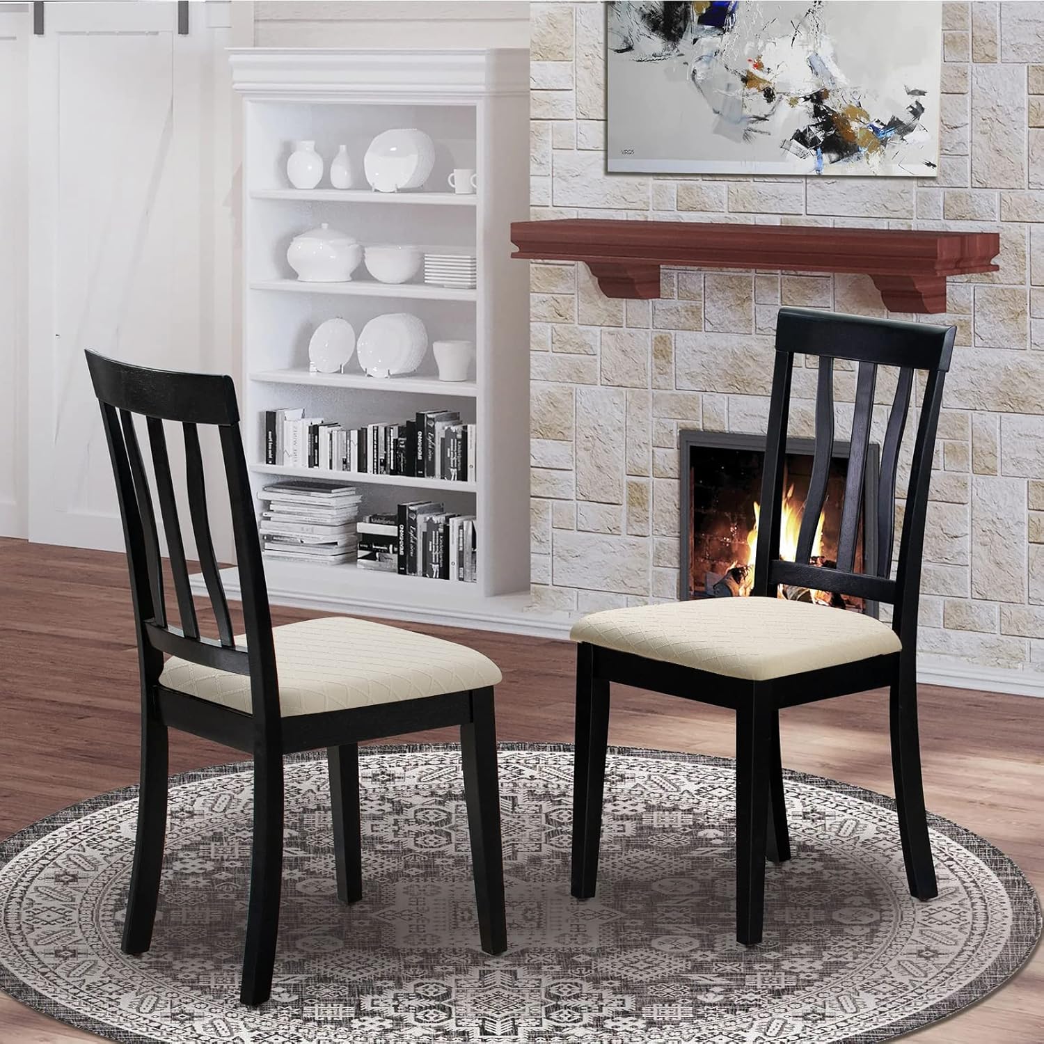 Fundas elásticas para asiento de silla de comedor, fundas de asiento extraíbles y lavables para asiento de cocina, fundas de cojín protectoras (4,