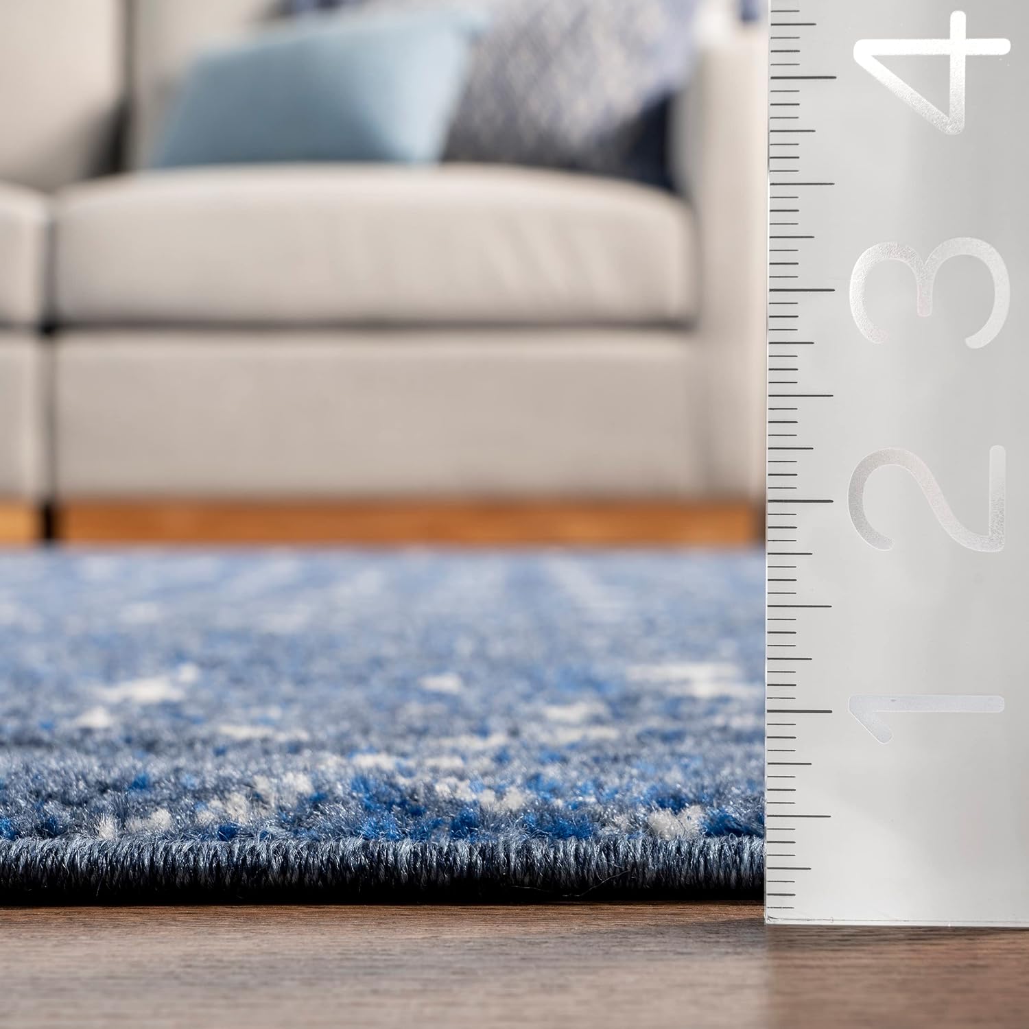 nuLOOM – Alfombra marroquí Blythe Accent, 61 x 91 cm, rectangular, azul oscuro, 0.9 cm de grosor