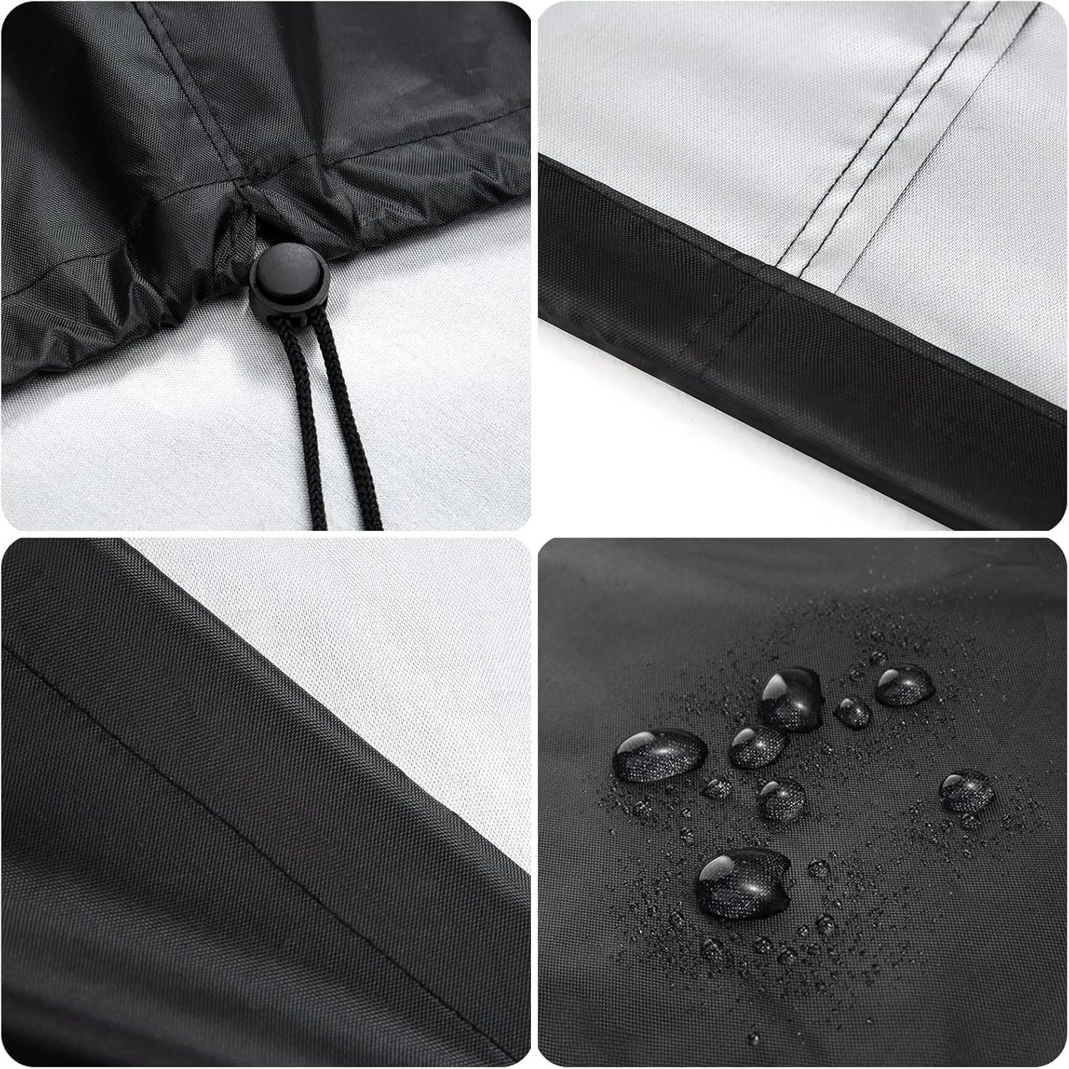 Fundas para sillas de exterior, paquete de 2 sillas apilables para exteriores, impermeables, fundas para sillas de patio, fundas para muebles de