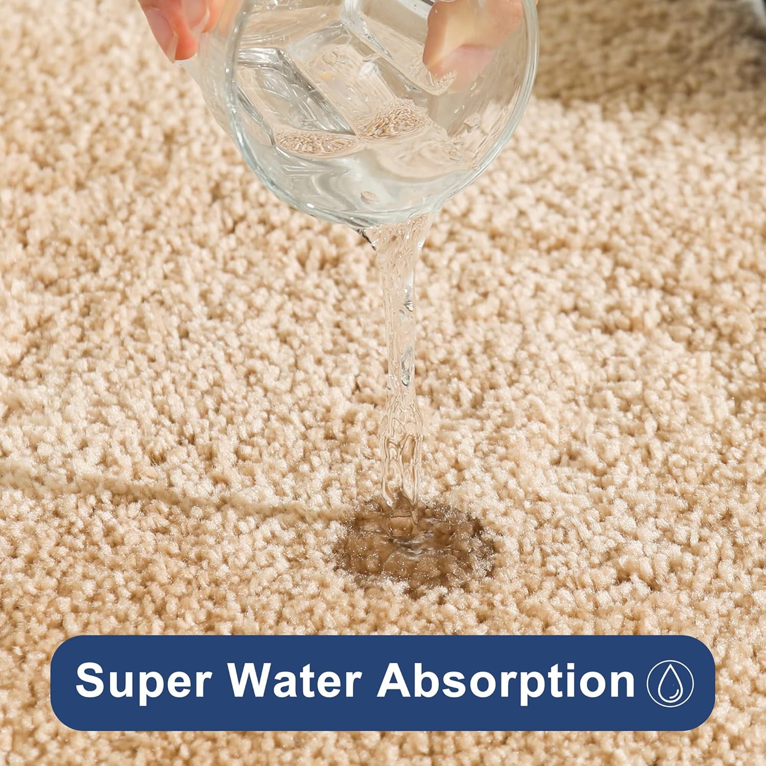 COSY HOMEER Alfombras extra gruesas para el baño, tapetes de baño antideslizantes, tapete de felpa suave, peludo y 100% micro poliéster, tapete para