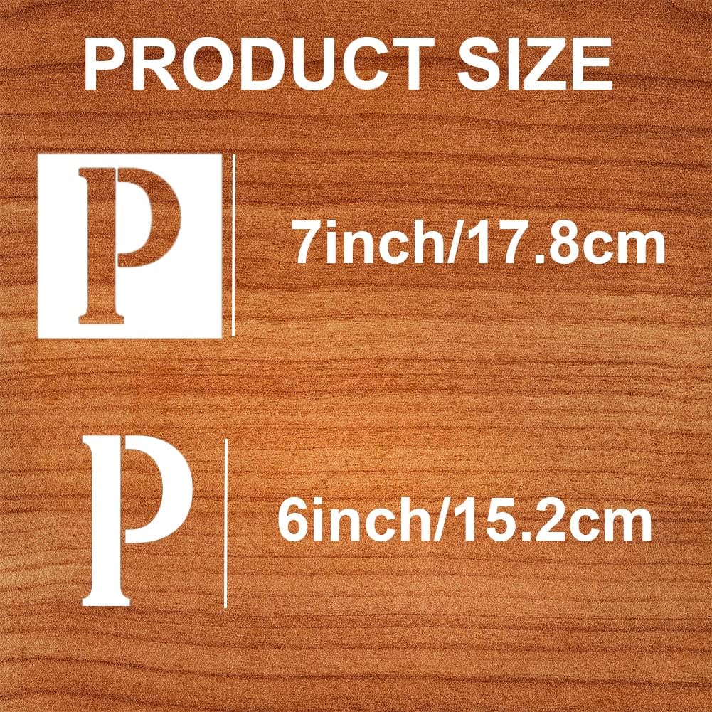 Plantillas de letras grandes para pintar sobre madera, plantillas de alfabeto de 7 pulgadas para letras de madera, plantillas de números duraderas