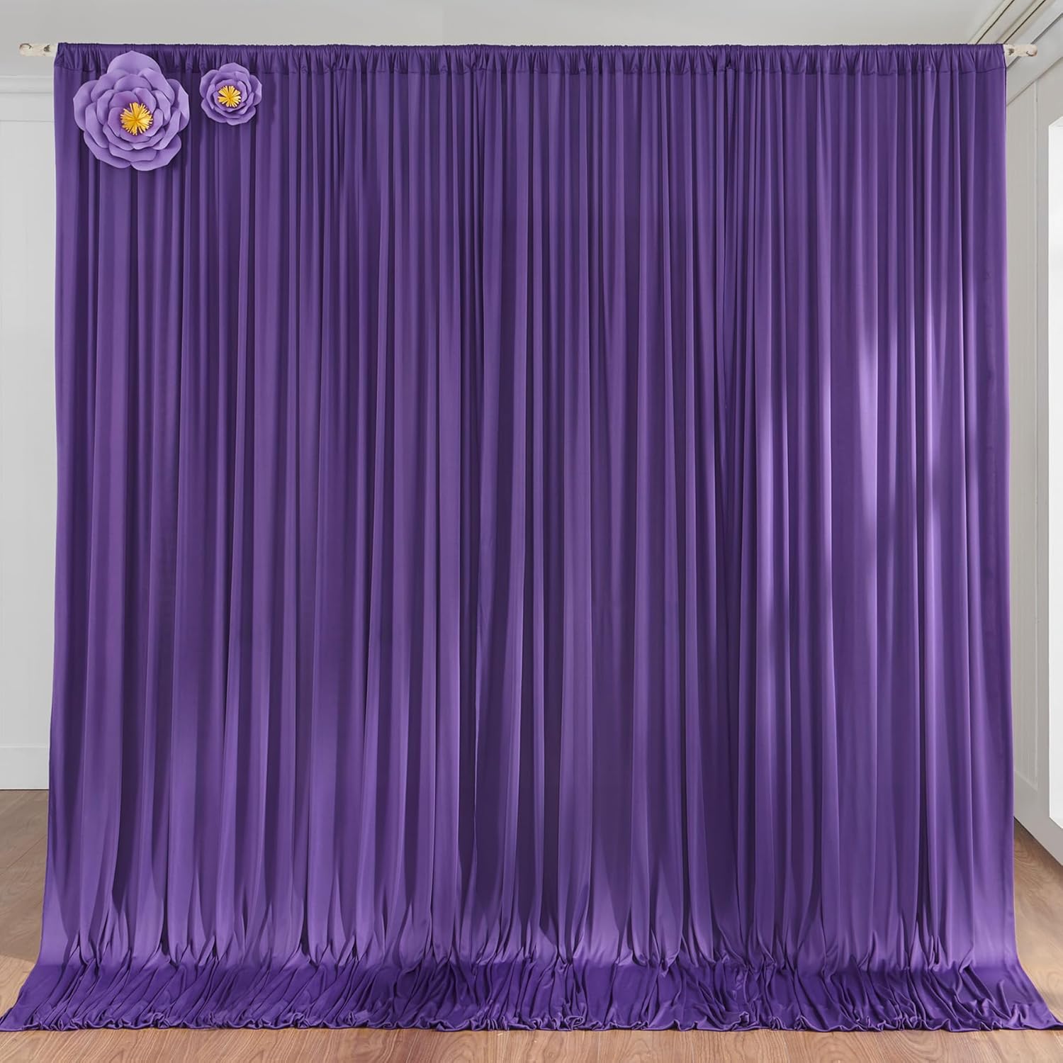 Cortinas de fondo moradas moradas sin arrugas para fiestas, cortinas de fondo de fotos de poliéster para bodas, cumpleaños, fotografía, fondo, baby