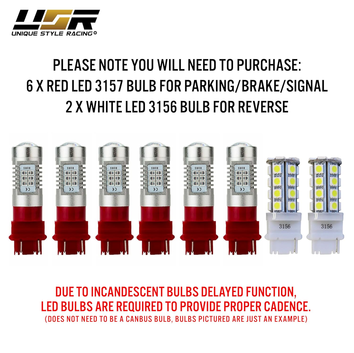 USR 96-04 V6GT Plug and Play Juego de arnés de cable de luz trasera Activación para función de señal secuencial (izquierda + derecha) – Compatible