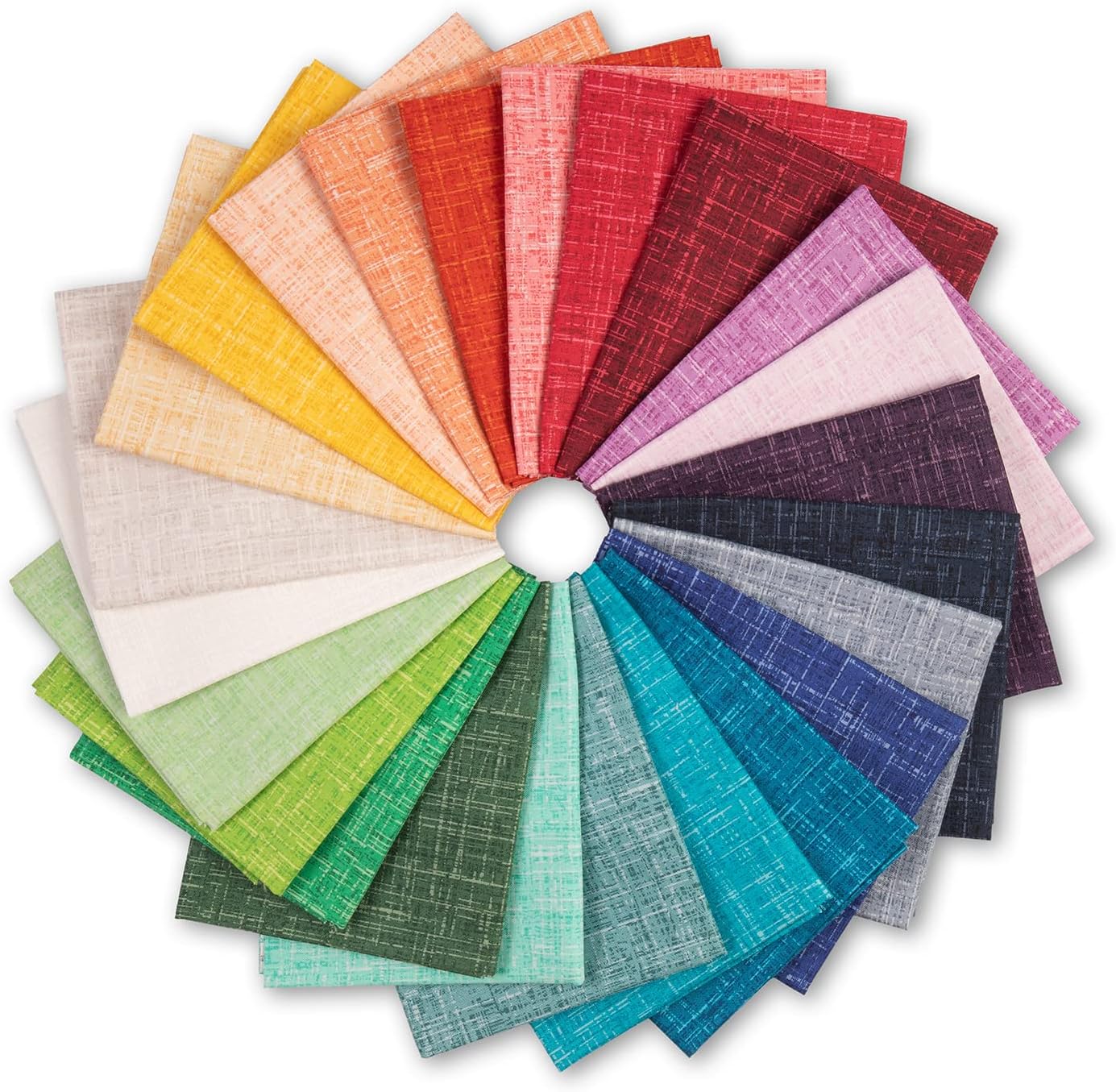 Connecting Threads Blender Collection – Paquete de 24 piezas precortadas de 18 x 22 pulgadas, 100% algodón, paquete de tela de acolchado Fat Quarter