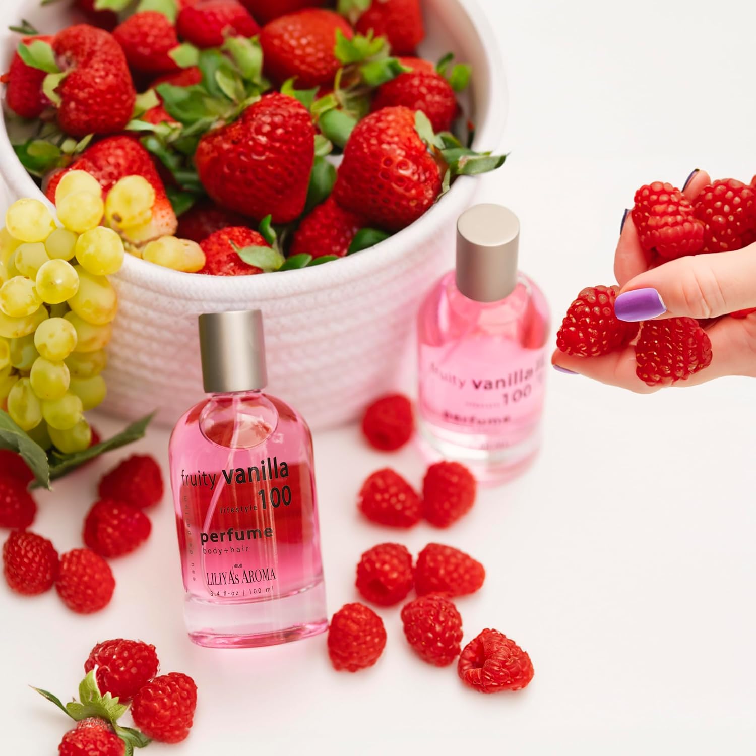 Liliya’s Aroma Fruity Vanilla 100 Eau de Parfum – Fragancia de larga duración, bayas, ylang-ylang y vainilla, perfume para mujer, 3.4 onzas líquidas