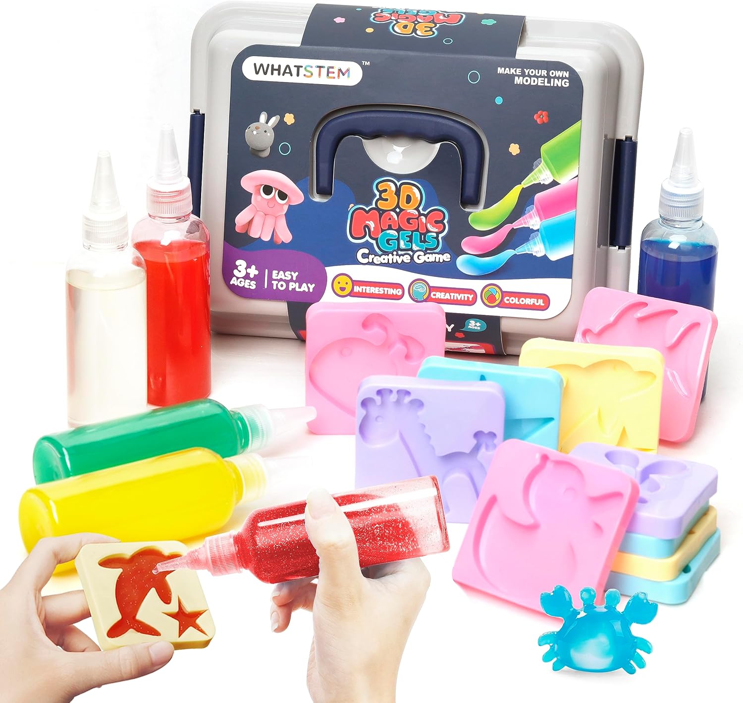 Creative 3D Magic Gels – Make Your Own Soft Colorful Toy Figures, Squishy Maker, Handmade Water Toys for Kids, Aqua Fairy Toy Set for Boys and Girls