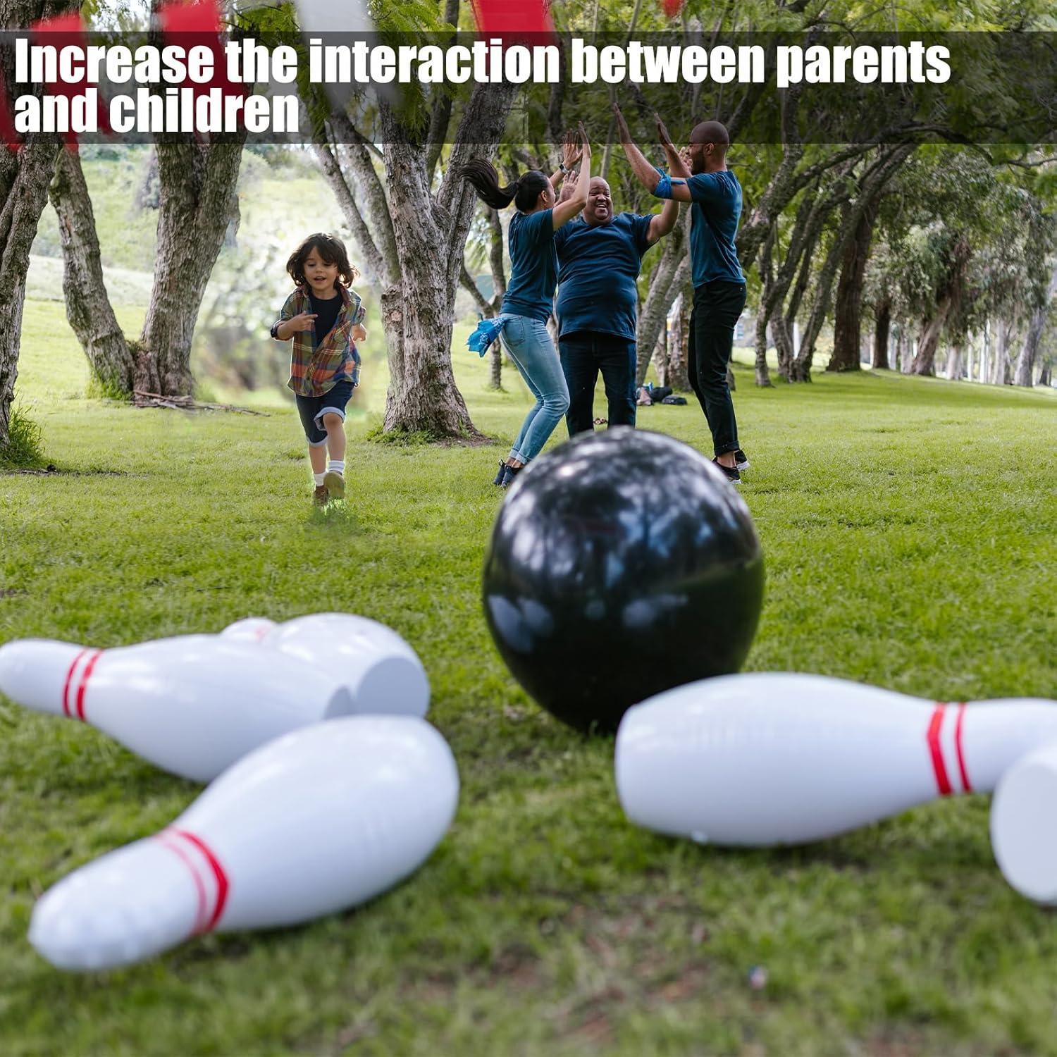 Juego de bolos para niños, gigante inflable para exteriores, 12 pines de bolos y 2 bolas portátiles para interiores o exteriores, juego de bolos