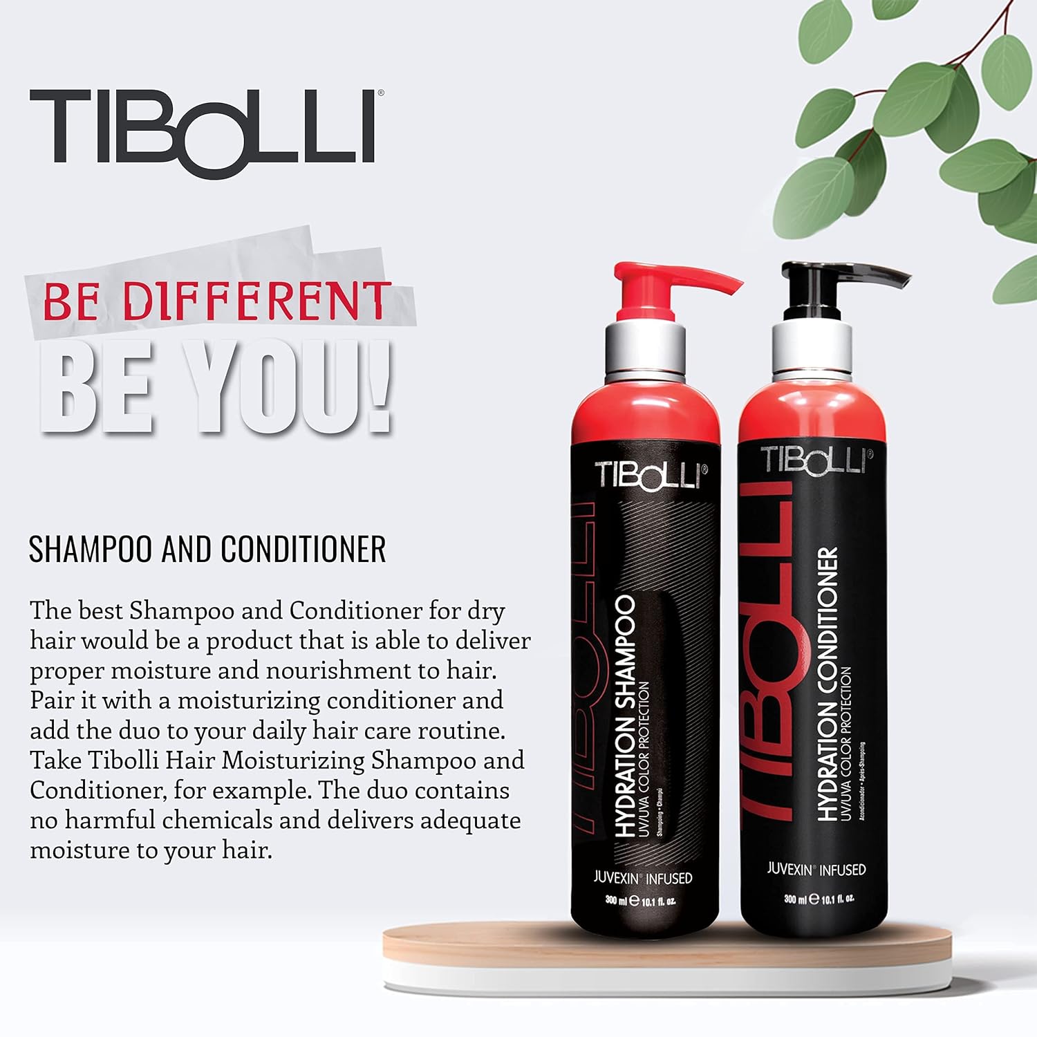 TIBOLLI Champú y acondicionador reparador hidratante (10.1 fl oz10.1 fl oz) para cabello dañado conjunto de champú y acondicionador profundo