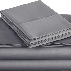 Juego de sábanas de microfibra de alta calidad para caravana, (72 x 80 pulgadas), tamaño King para cámper, gris oscuro, sólido, se adapta a Juego de sábanas de microfibra de alta calidad para caravana, (72 x 80 pulgadas), tamaño King para cámper, gris oscuro, sólido, se adapta a