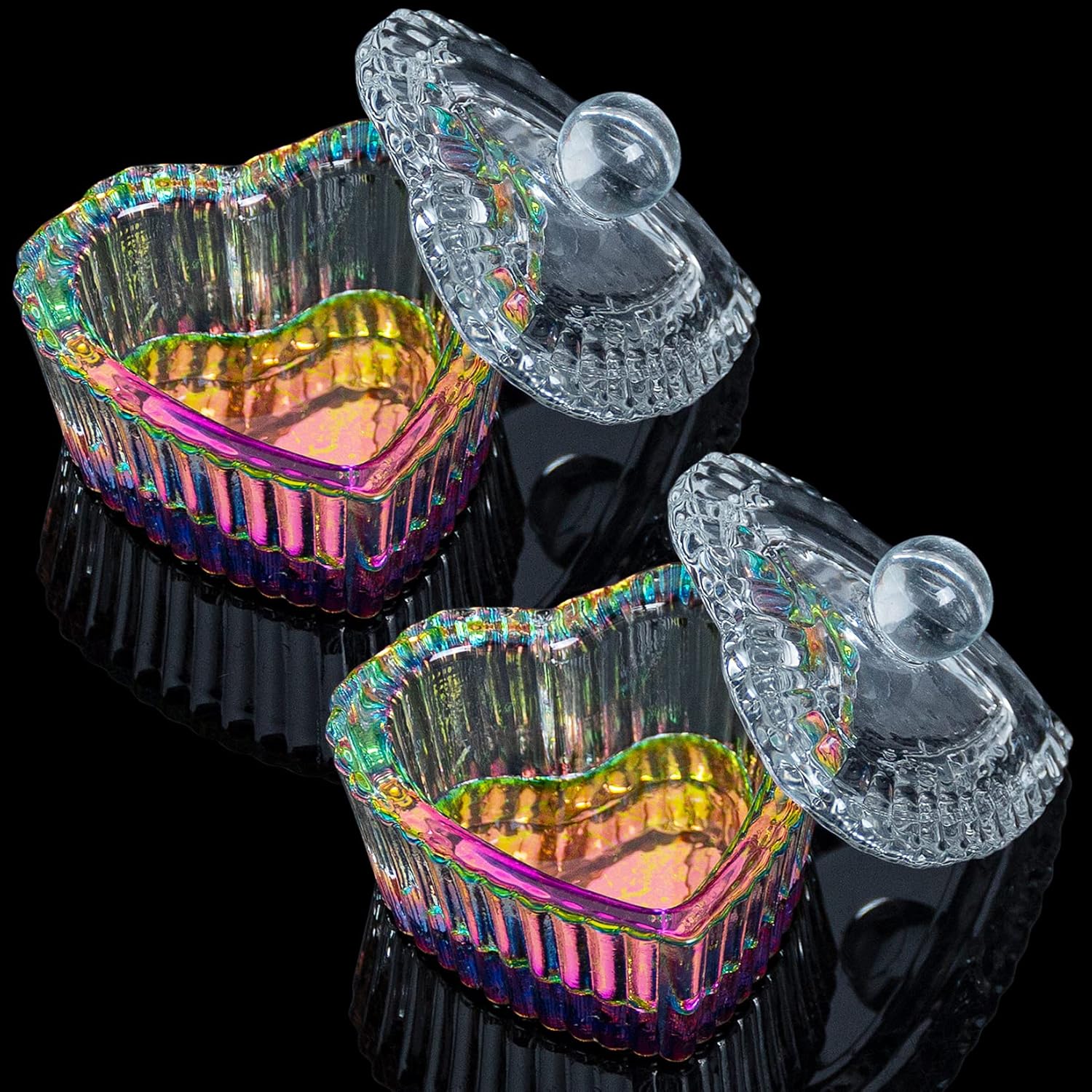 AORAEM 2 piezas de puntas de uñas Art Dappen Dish con tapa, polvo líquido acrílico, monómero, vaso de cristal, herramientas de cristalería para uso
