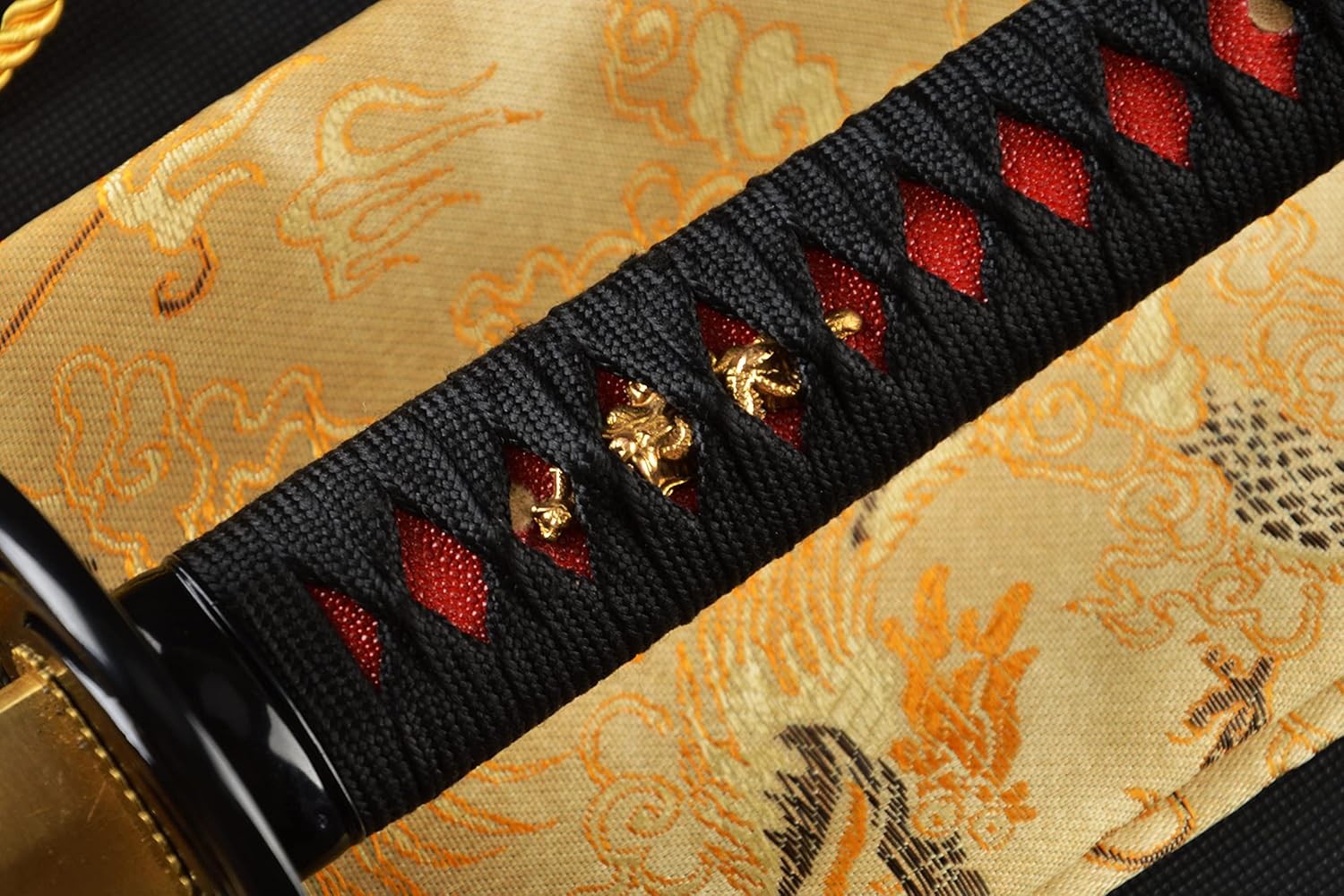 41 inch Hand Forged Japanese Samurai Katana Sword 1095 Carbon SteelDamascus SteelClay Tempering Full Tang Dragon Katana for Man Gift Cosplay