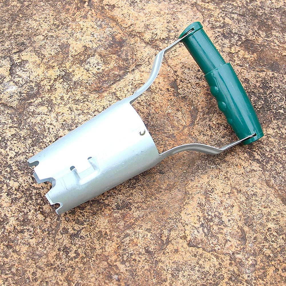 1 maceta de bulbo de metal para jardín, herramienta de plantación de bulbos manejados para excavar y rellenar agujeros, plantación consistente de
