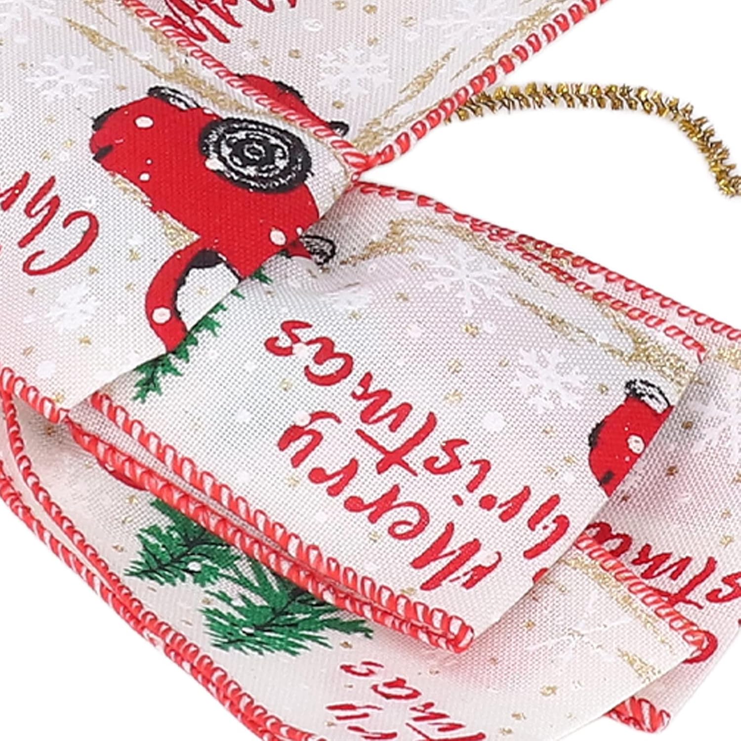 2 lazos para decoración de árbol de Navidad, decoración de flor para árbol de Navidad, hecha a mano para familia, boda, fiesta de cumpleaños,