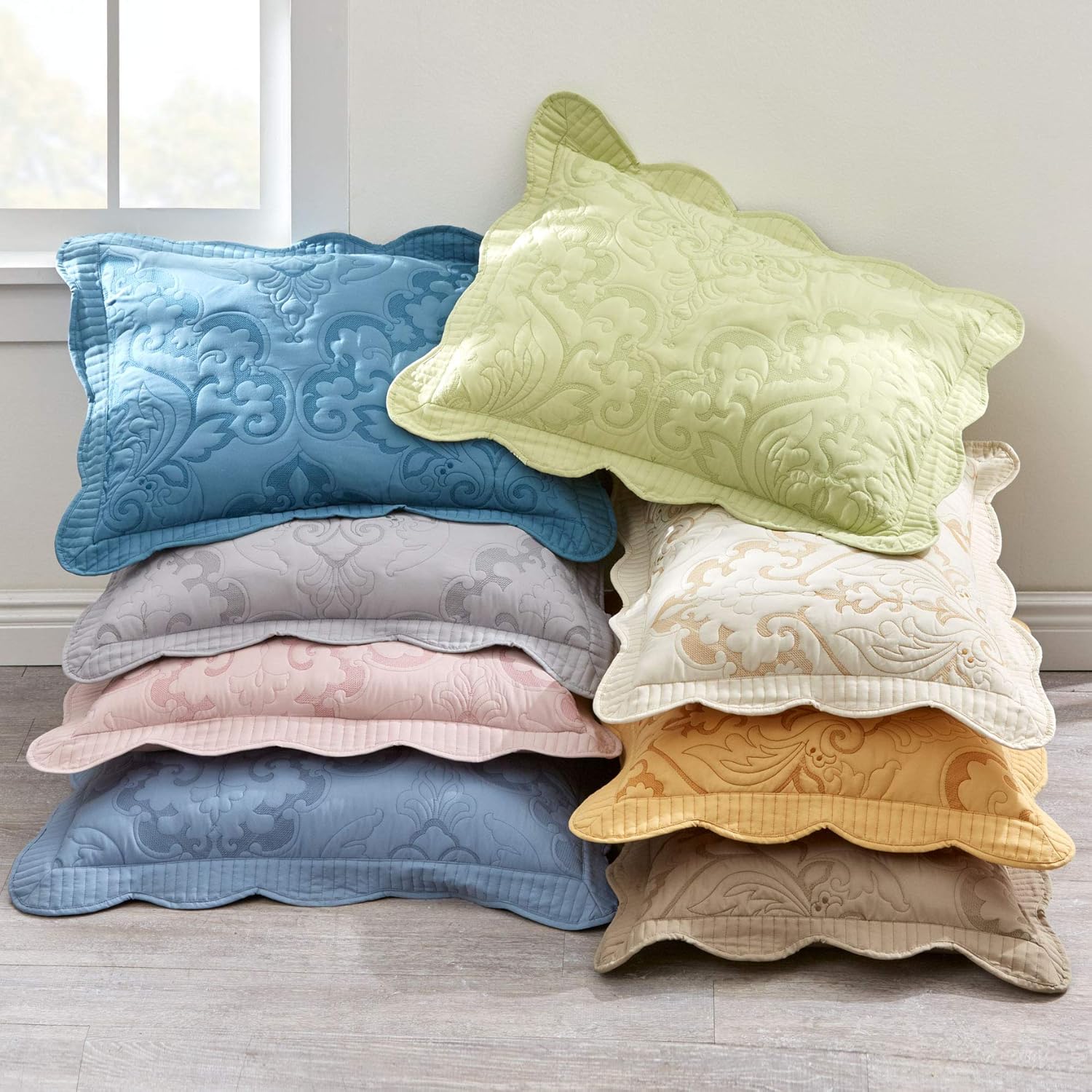 BrylaneHome Amelia – Funda de almohada estándar, color beige topo.