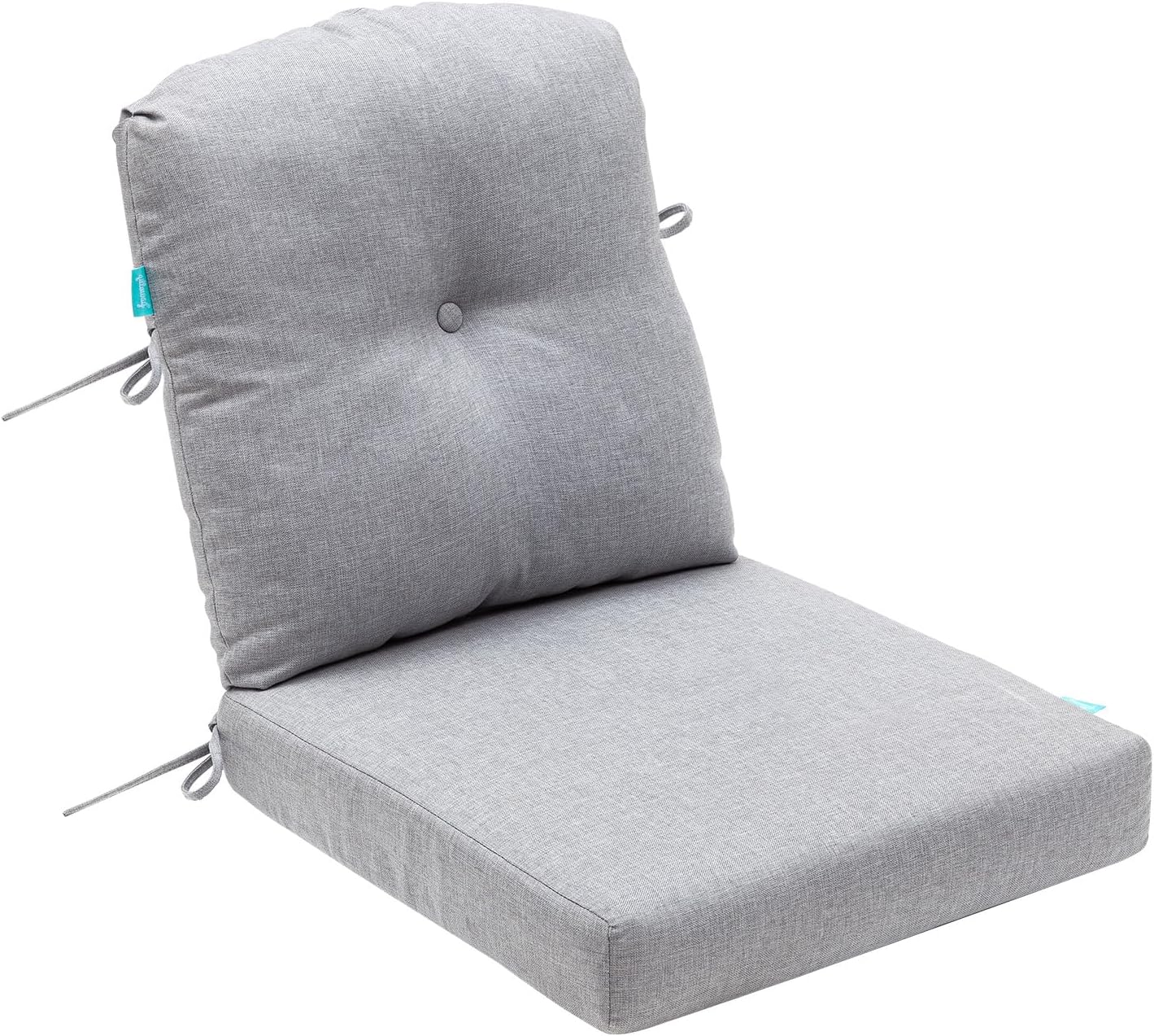 QILLOWAY Juego de cojines para sillas de exterior con cuerdas, cojines de repuesto para muebles de patio (platagris)