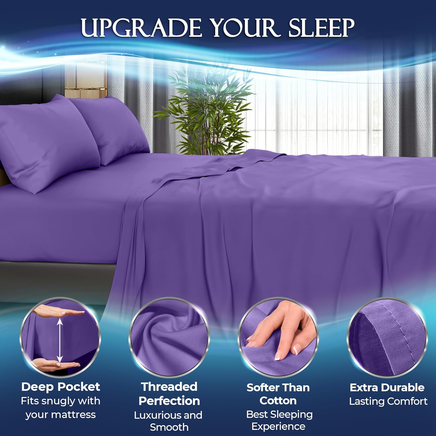 DECOLURE Juego de sábanas refrescantes para cama individual, 3 piezas, lujosas y ultrasuaves para personas que duermen con calor, cómodas sábanas de
