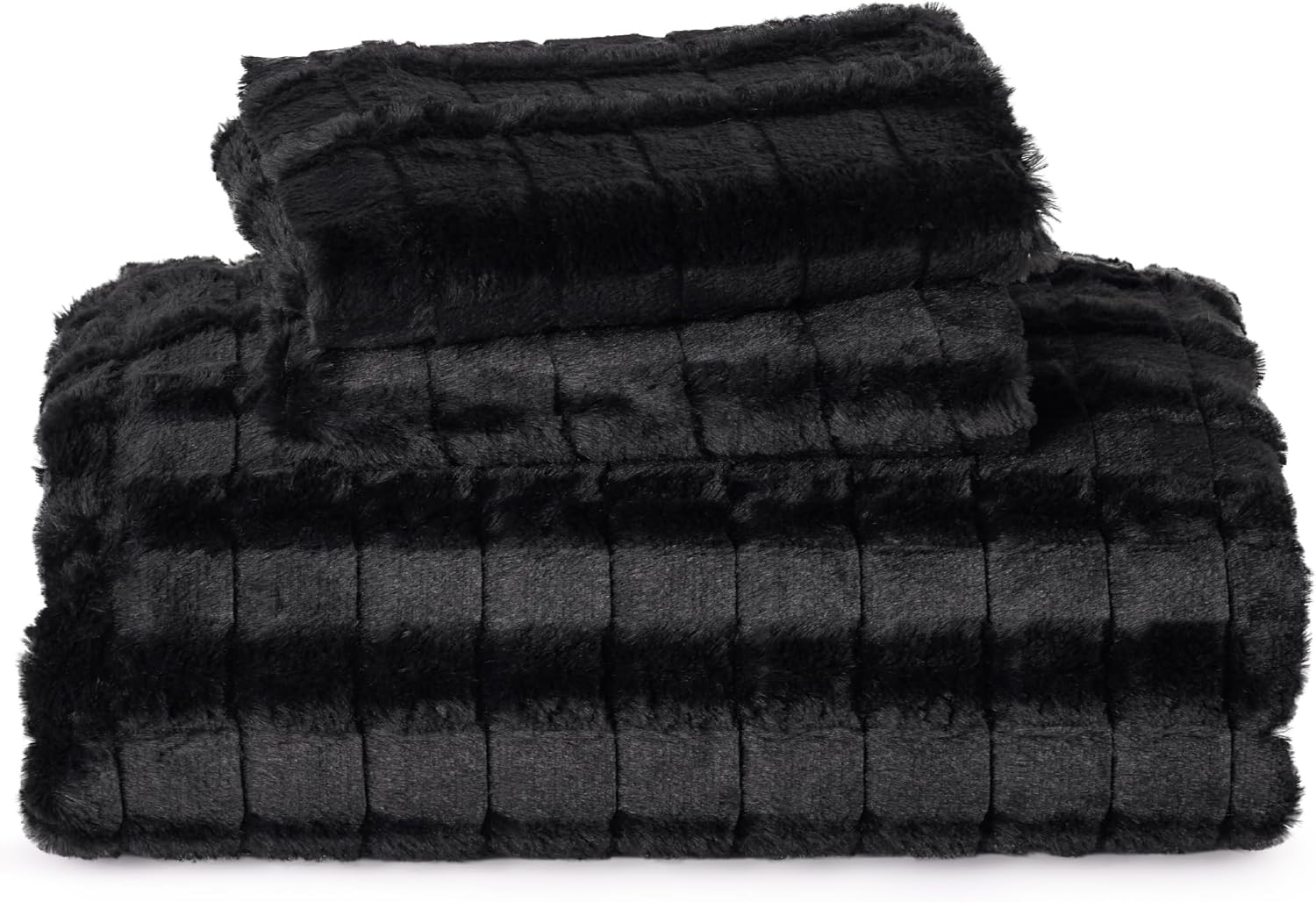 Bedsure Juego de funda de edredón esponjoso, funda de edredón de felpa ultra suave tamaño Queen, juegos de cama cálidos y mullidos de piel sintética