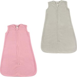 Hudson Baby Safe Sleep – Saco de dormir de forro polar, rosa y gris, 12-18 meses, Forro polar gris rosa Hudson Baby Safe Sleep – Saco de dormir de forro polar, rosa y gris, 12-18 meses, Forro polar gris rosa