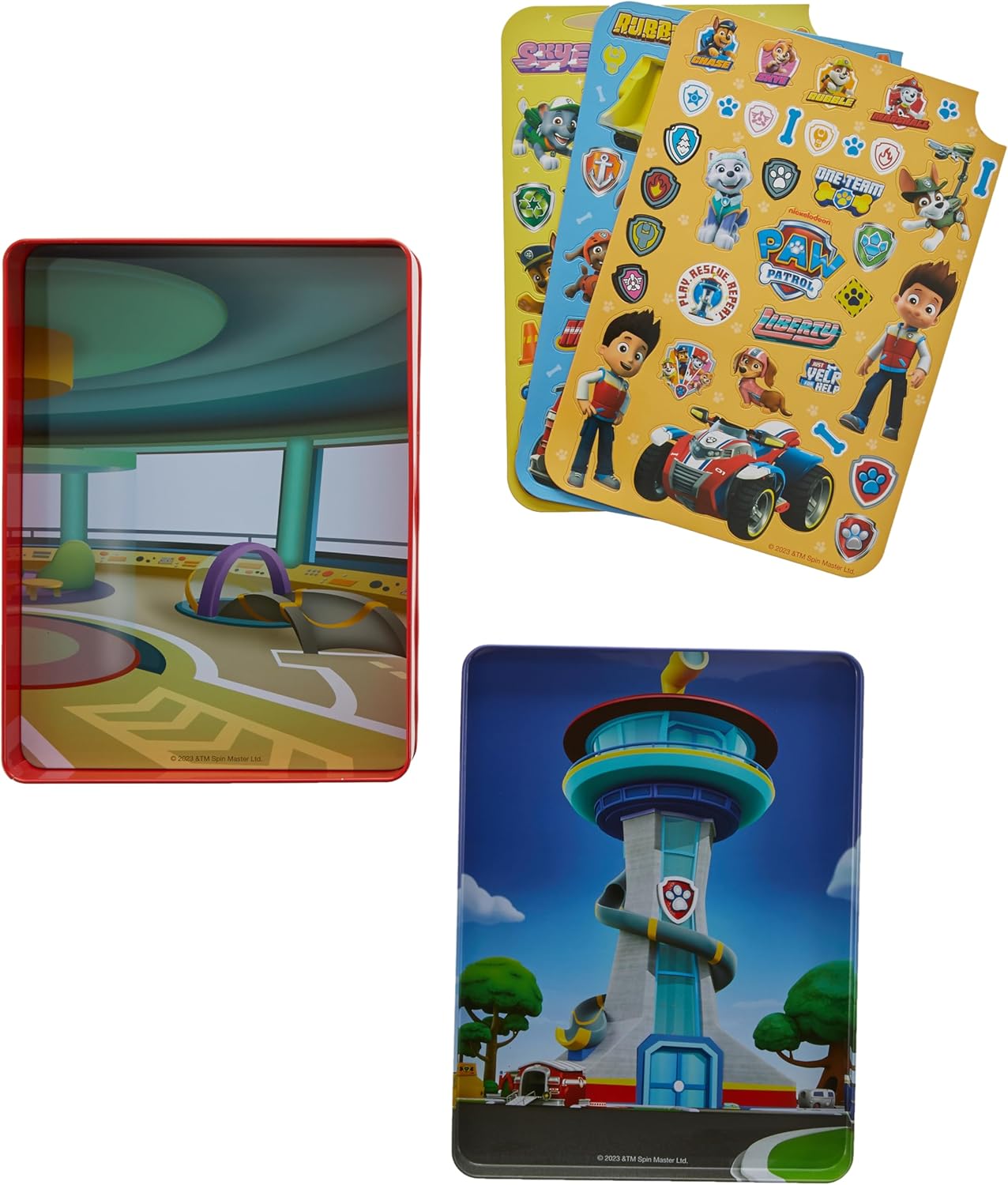 Juego magnético de Paw Patrol, 75 imanes de vestir para mezclar y combinar, 2 en 1 de almacenamiento y espacio de juego, divertido juguete de Paw