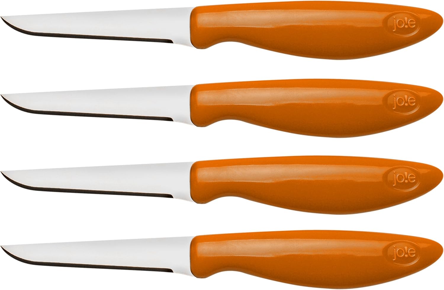 Joie 26028 Cuchillos de pelarguarnición flexibles de acero inoxidable (juego de 4) los colores varían
