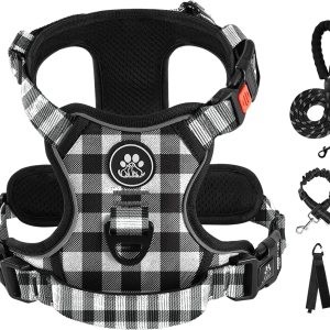 IVY&LANE Arnés sin tirones para perro con correa, chaleco reflectante sin estrangulamiento para mascotas, arnés ajustable Oxford de chaleco para IVY&LANE Arnés sin tirones para perro con correa, chaleco reflectante sin estrangulamiento para mascotas, arnés ajustable Oxford de chaleco para