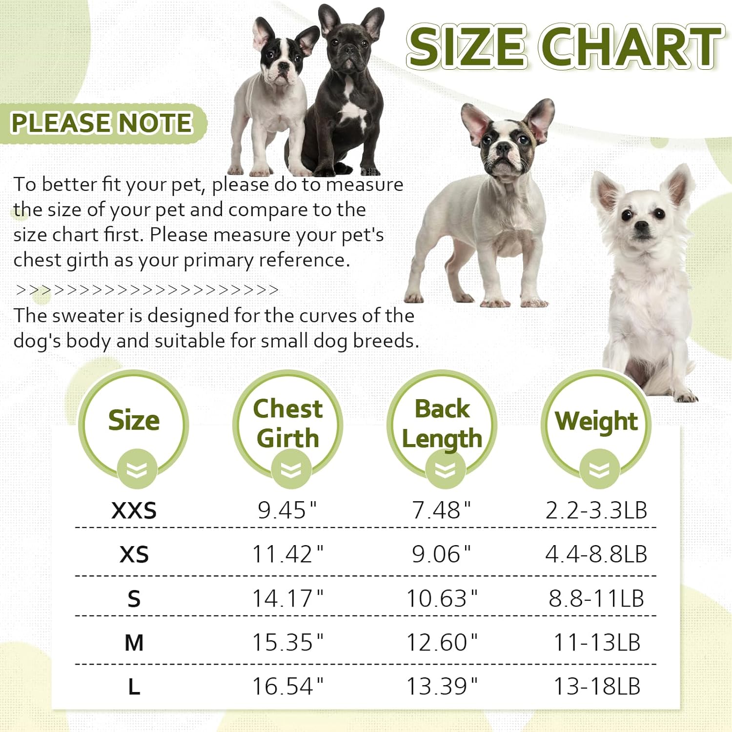 DENTRUN Suéter para perros pequeños, cachorro de cuello alto para clima frío, ropa clásica de invierno cálida para perro, chaleco para perro